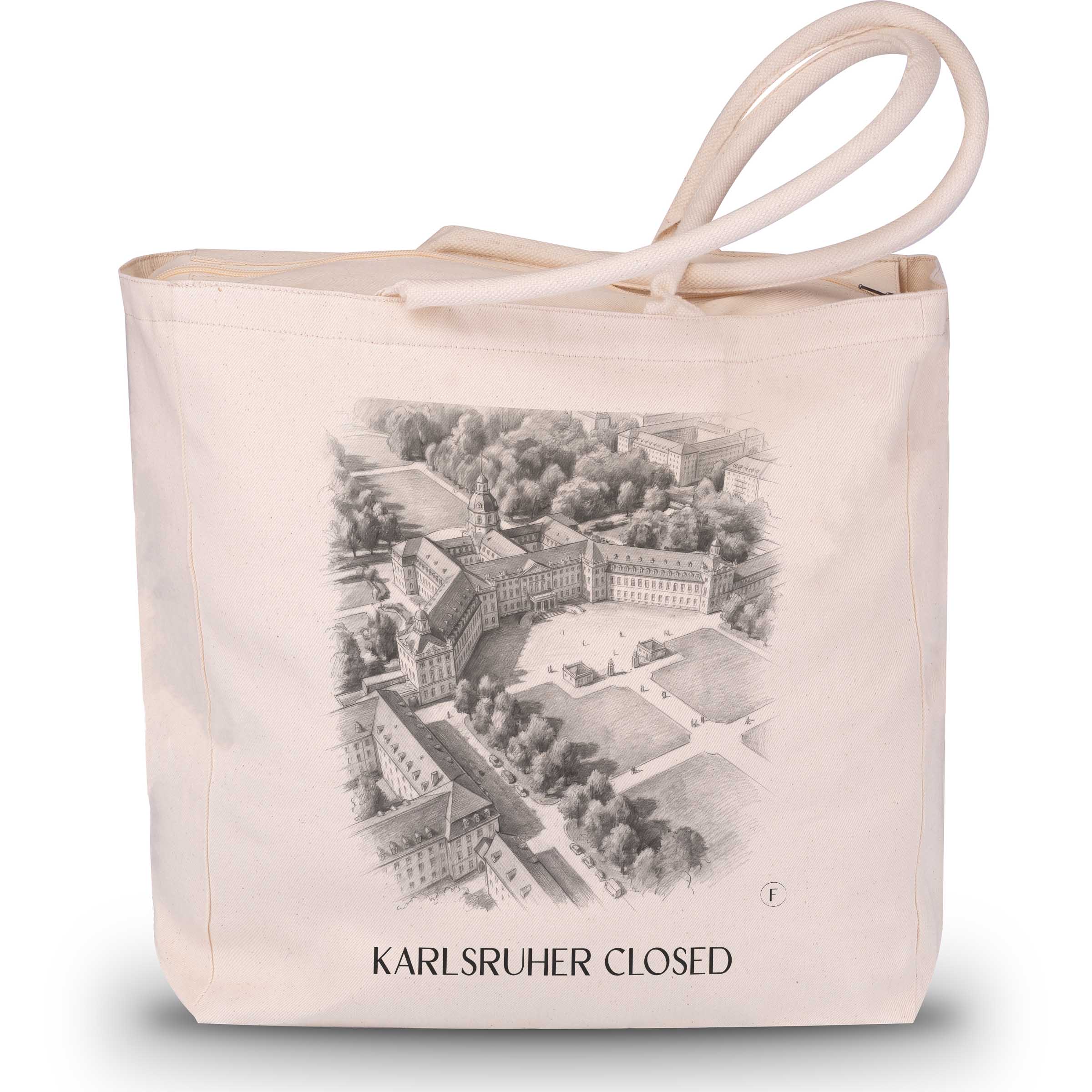 Karlsruher schloss Shopping Tasche - Baden-Württemberg - Deutschland Tote Bag - Einkaufstasche im Zeichnung Stil