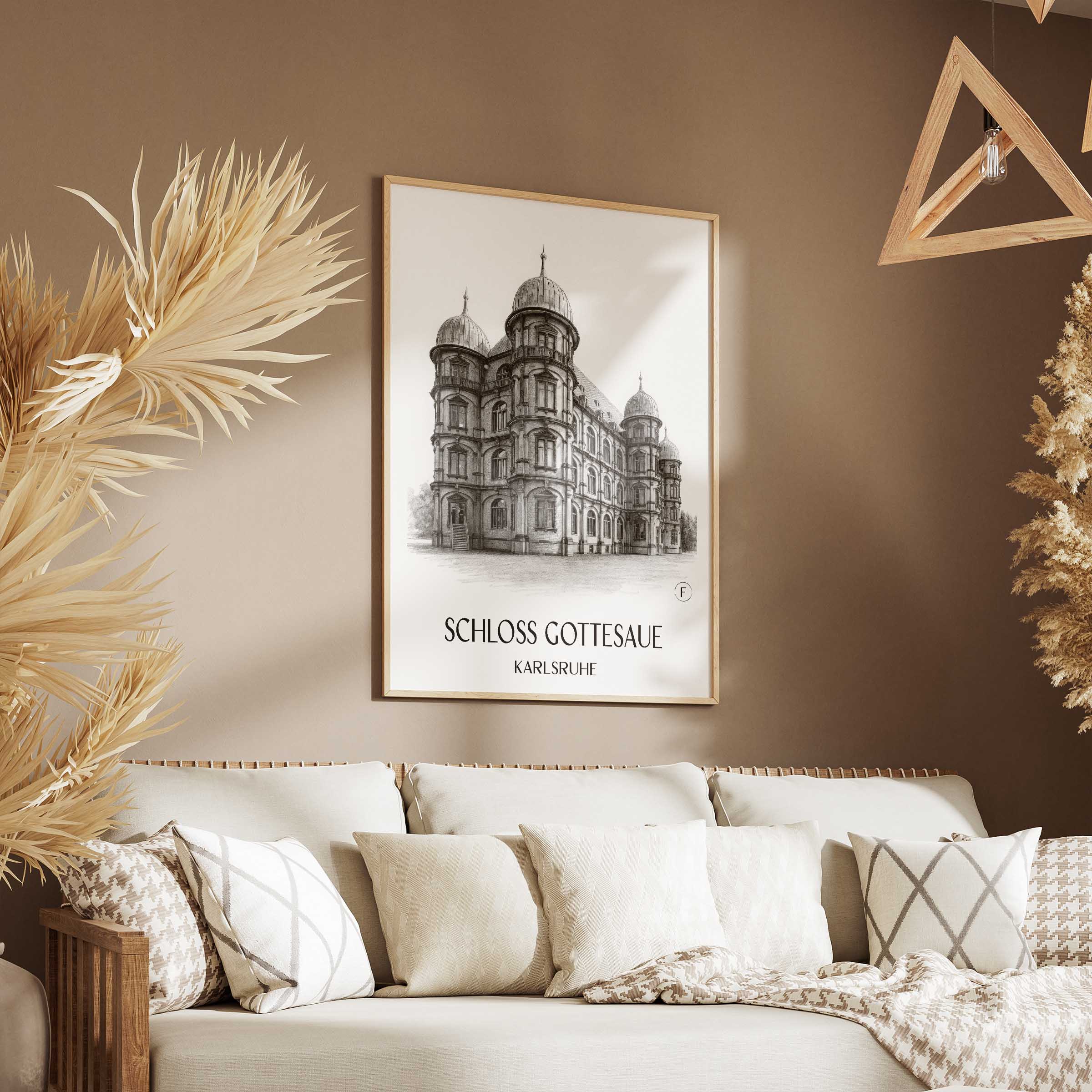 schloss-gottesaue-karlsruhe-deutschland-poster-bleistift-zeichnung-drawing