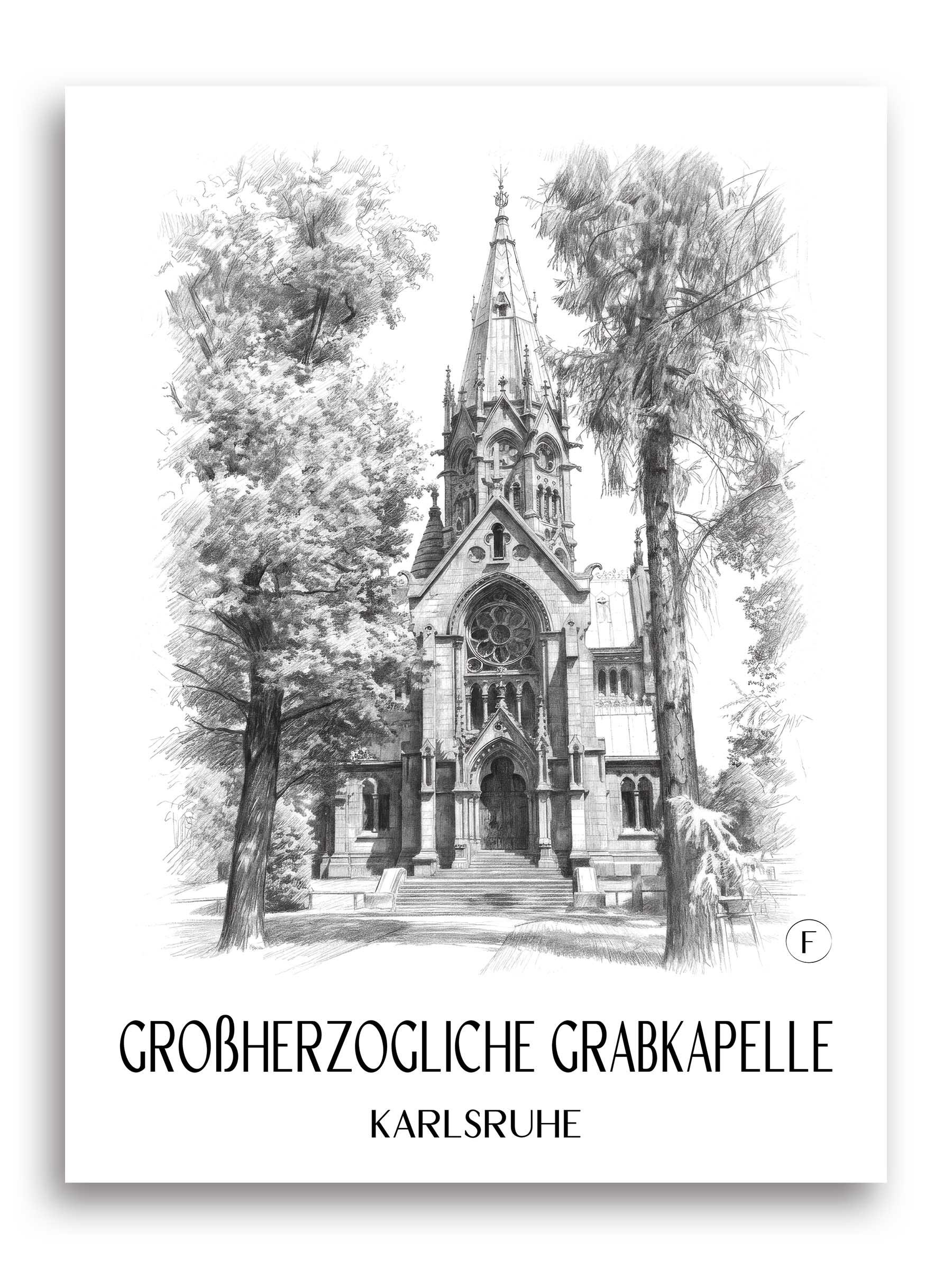 großherzogliche-grabkapelle-karlsruhe-deutschland-poster-bleistift-zeichnung-drawing