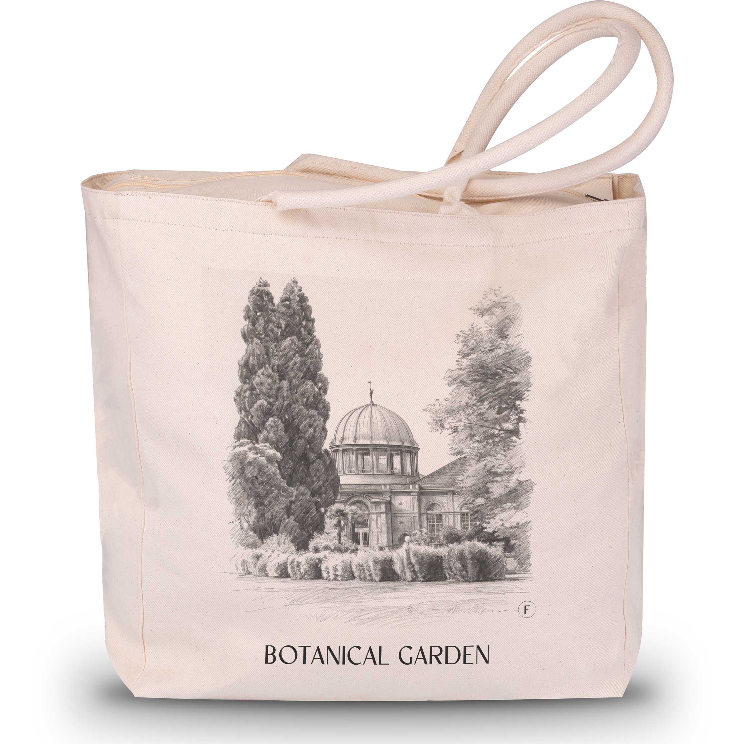Botanischer Garten Shopping Tasche - Karlsruhe - Deutschland Tote Bag - Einkaufstasche im Zeichnung Stil
