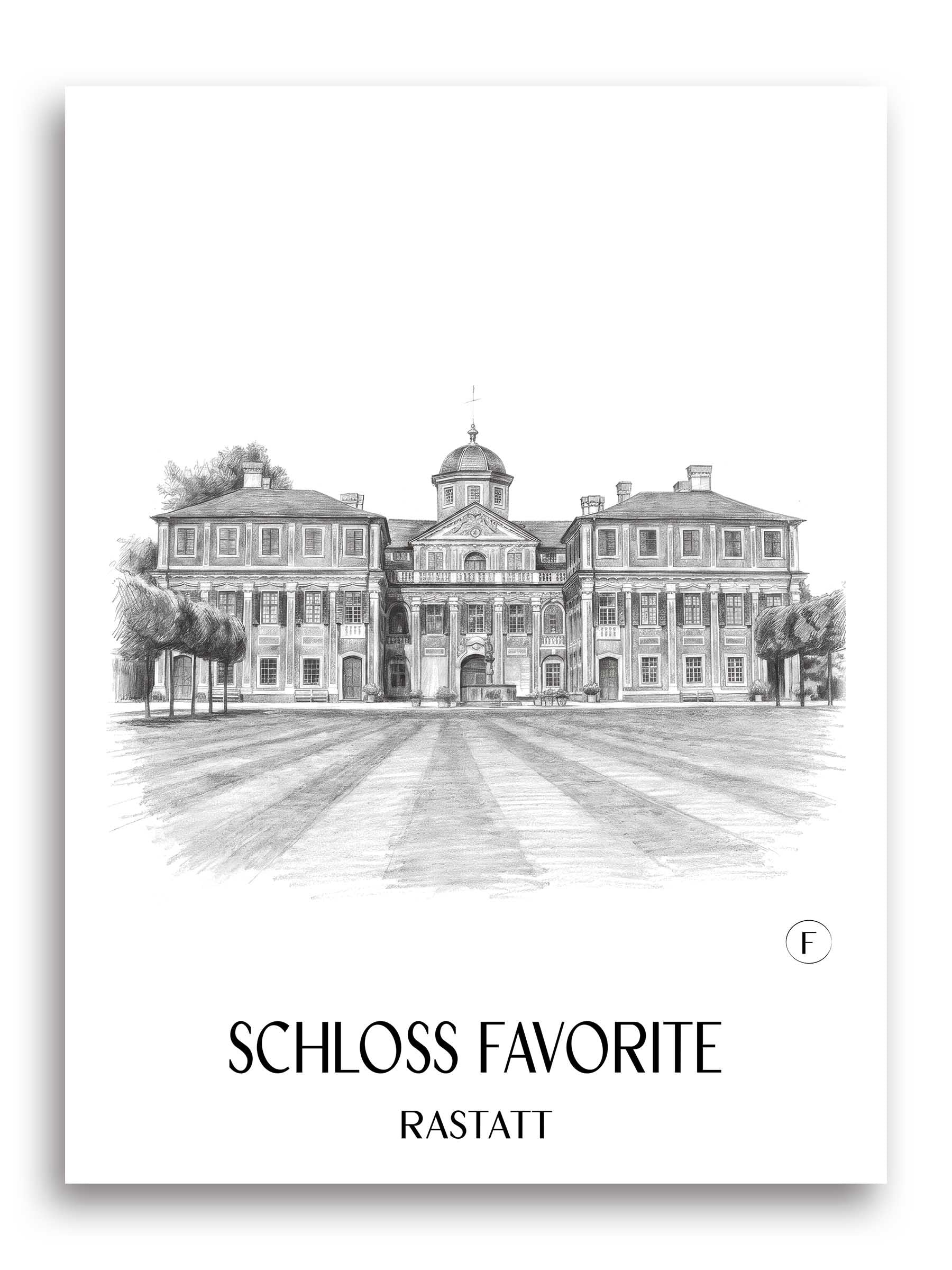 schloss-favorite-rastatt-deutschland-poster-bleistift-zeichnung-drawing