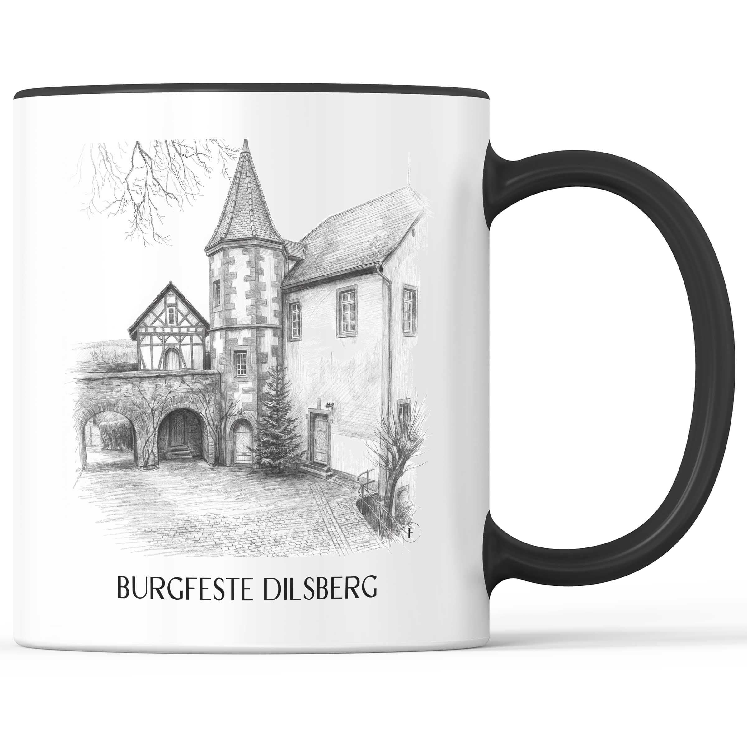 burgfeste-dilsberg-neckargmünd-deutschland-kaffeebecher-bleistift-zeichnung-drawing