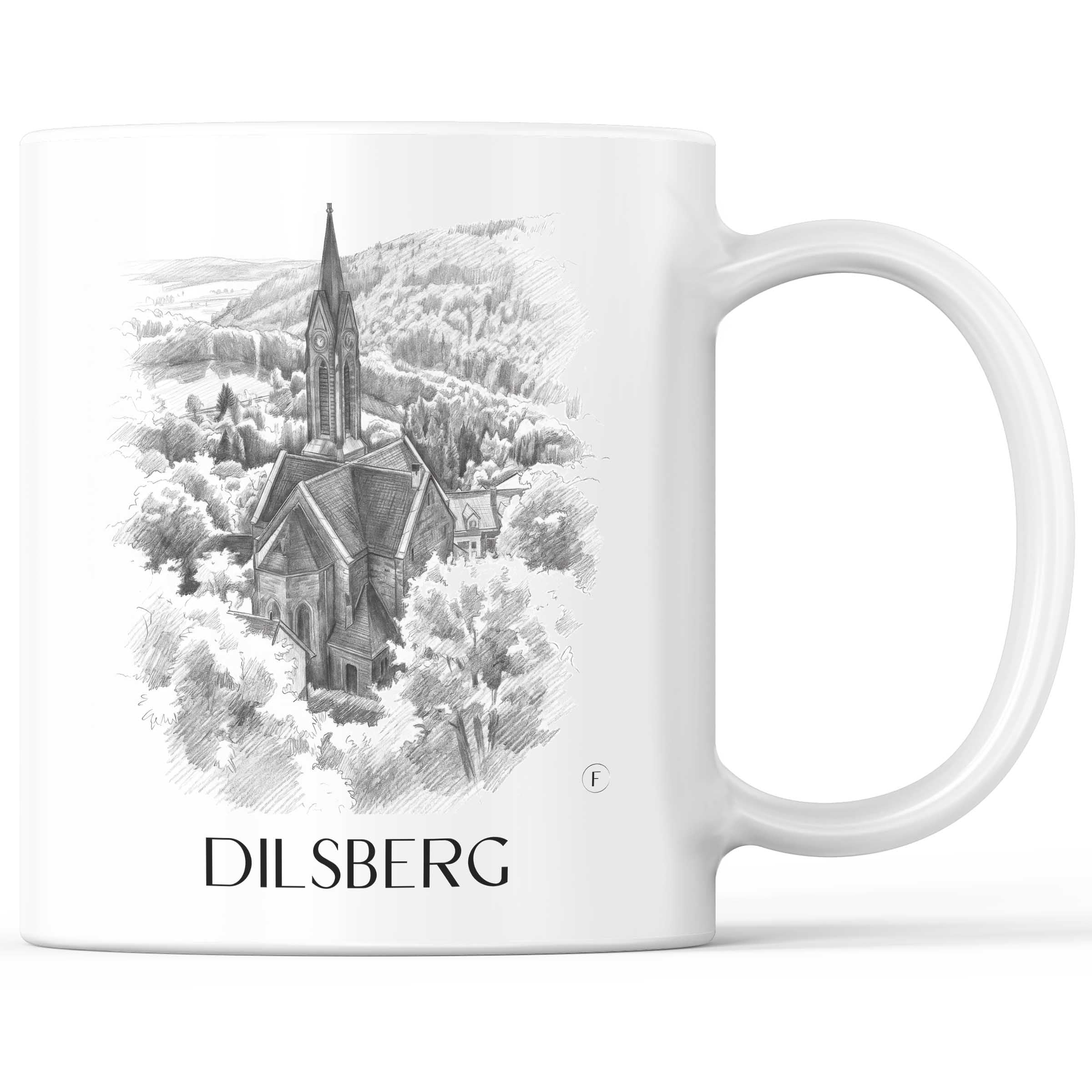 dilsberg-neckartal-deutschland-kaffeebecher-bleistift-zeichnung-drawing