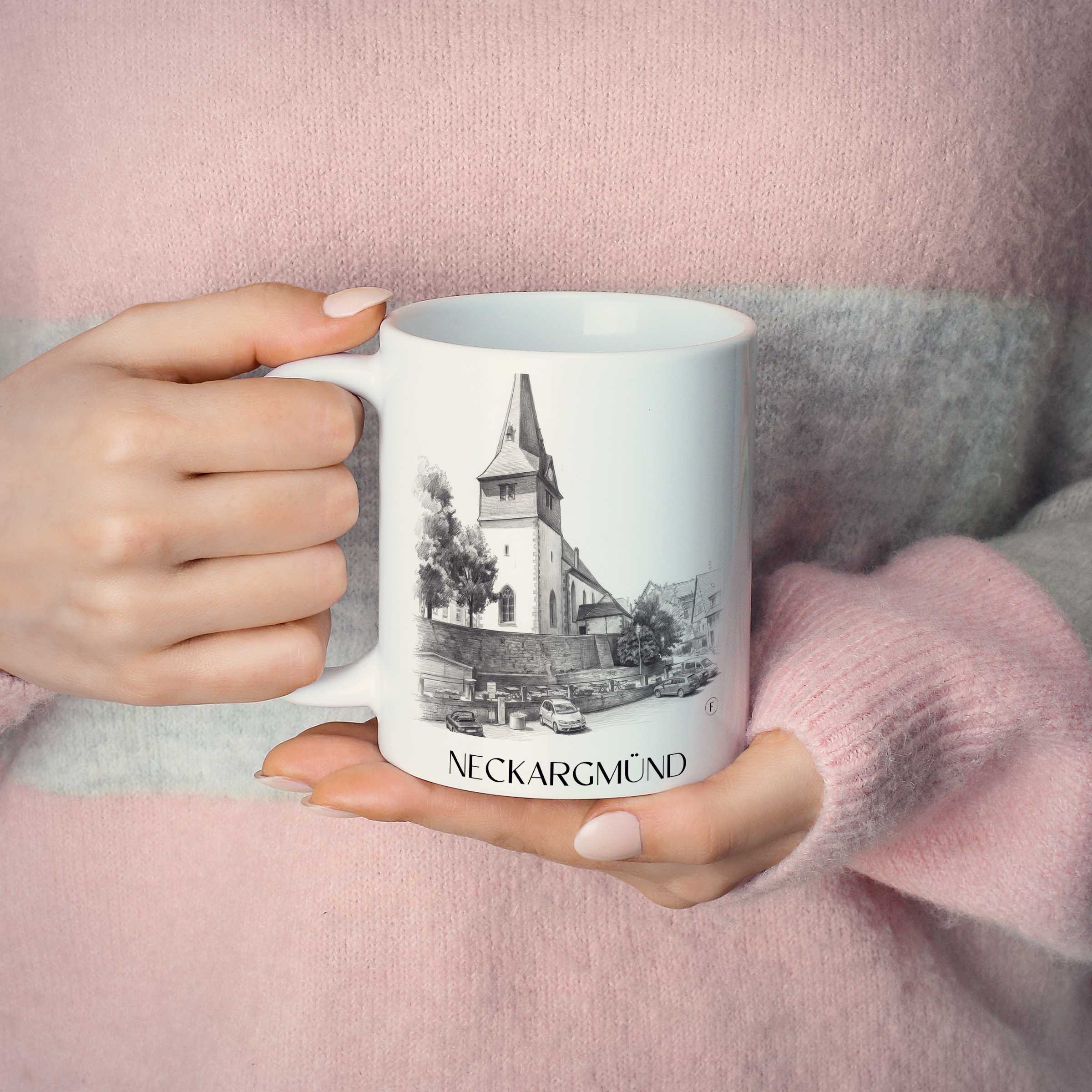 neckargmünd-neckartal-deutschland-kaffeebecher-bleistift-zeichnung-drawing