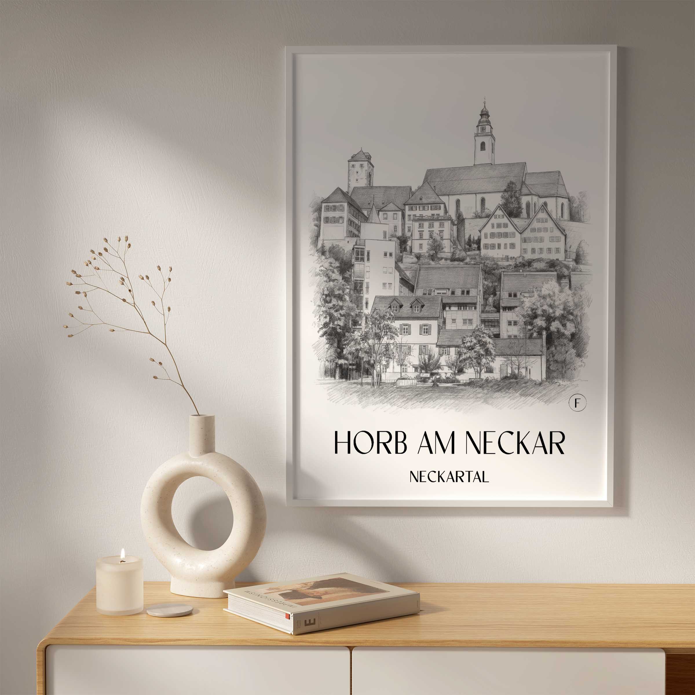 horb-am-neckar-neckartal-deutschland-poster-bleistift-zeichnung-drawing