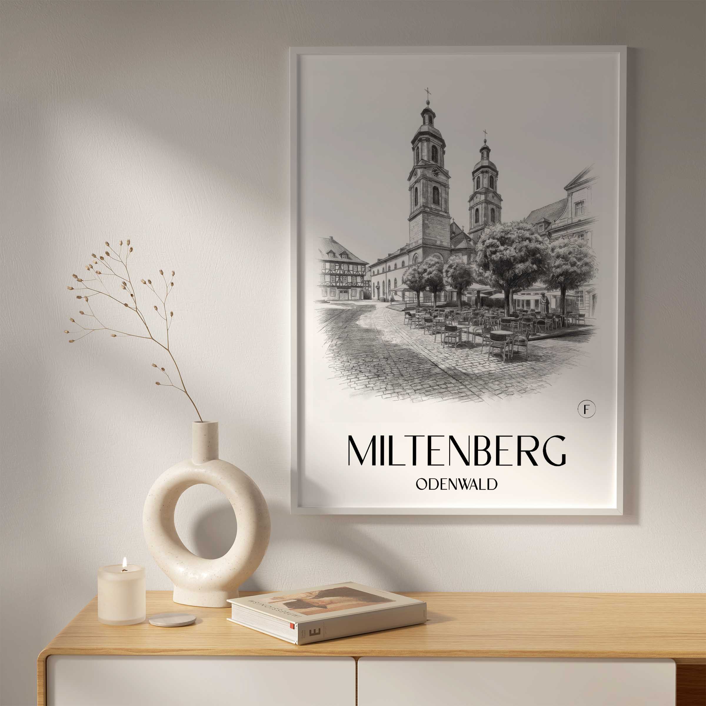 miltenberg-odenwald-deutschland-poster-bleistift-zeichnung-drawing