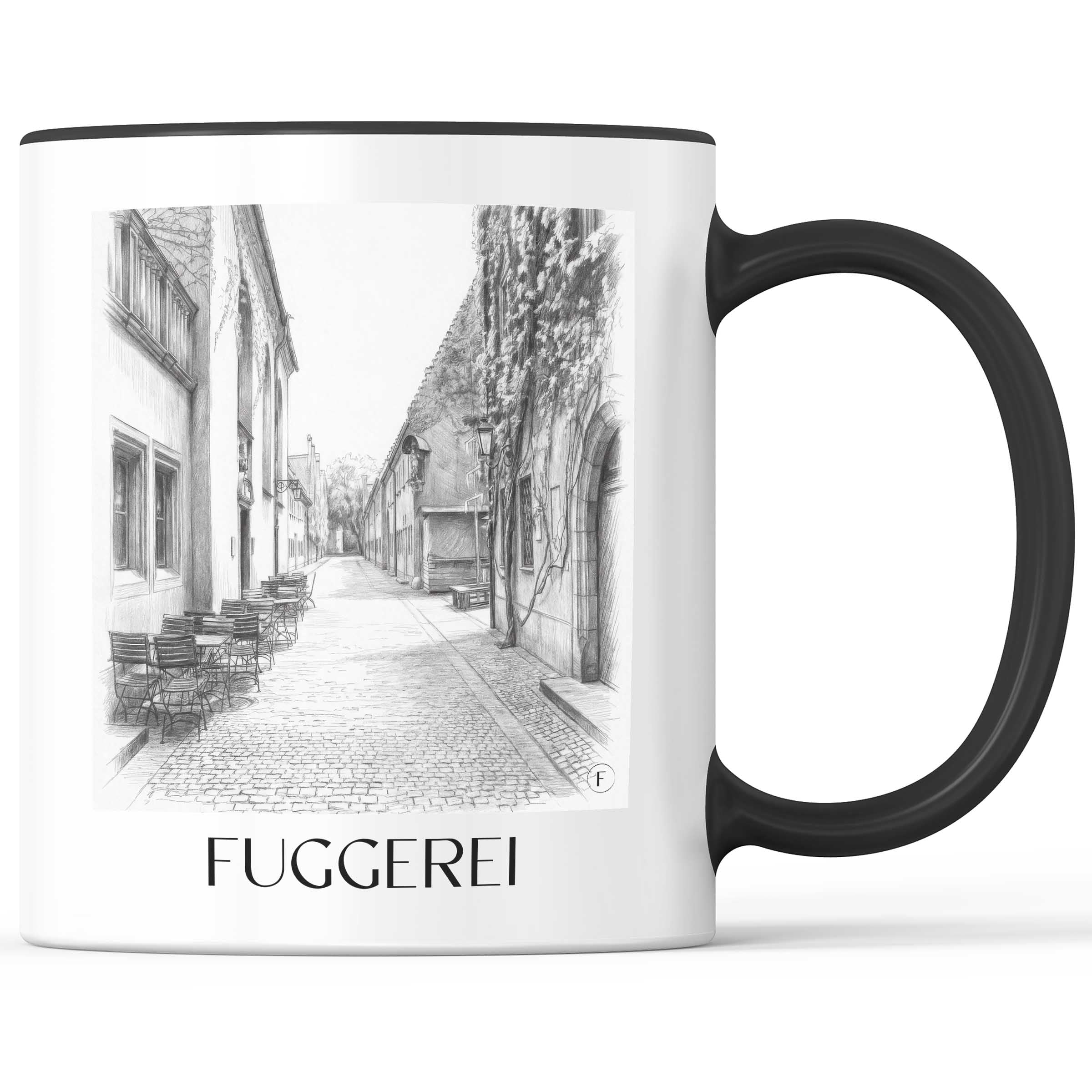 fuggerei-augsburg-deutschland-kaffeebecher-bleistift-zeichnung-drawing