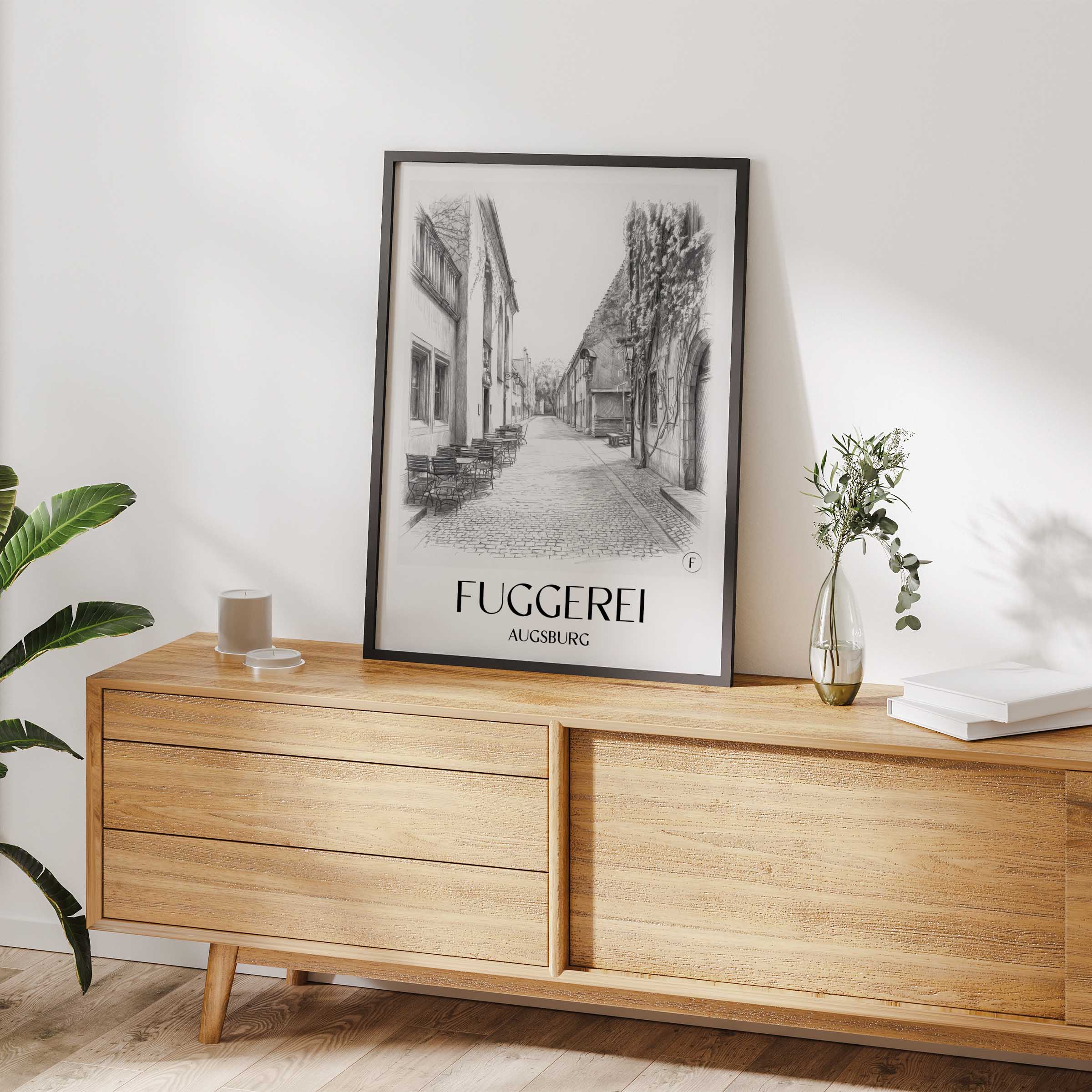 fuggerei-augsburg-deutschland-poster-bleistift-zeichnung-drawing