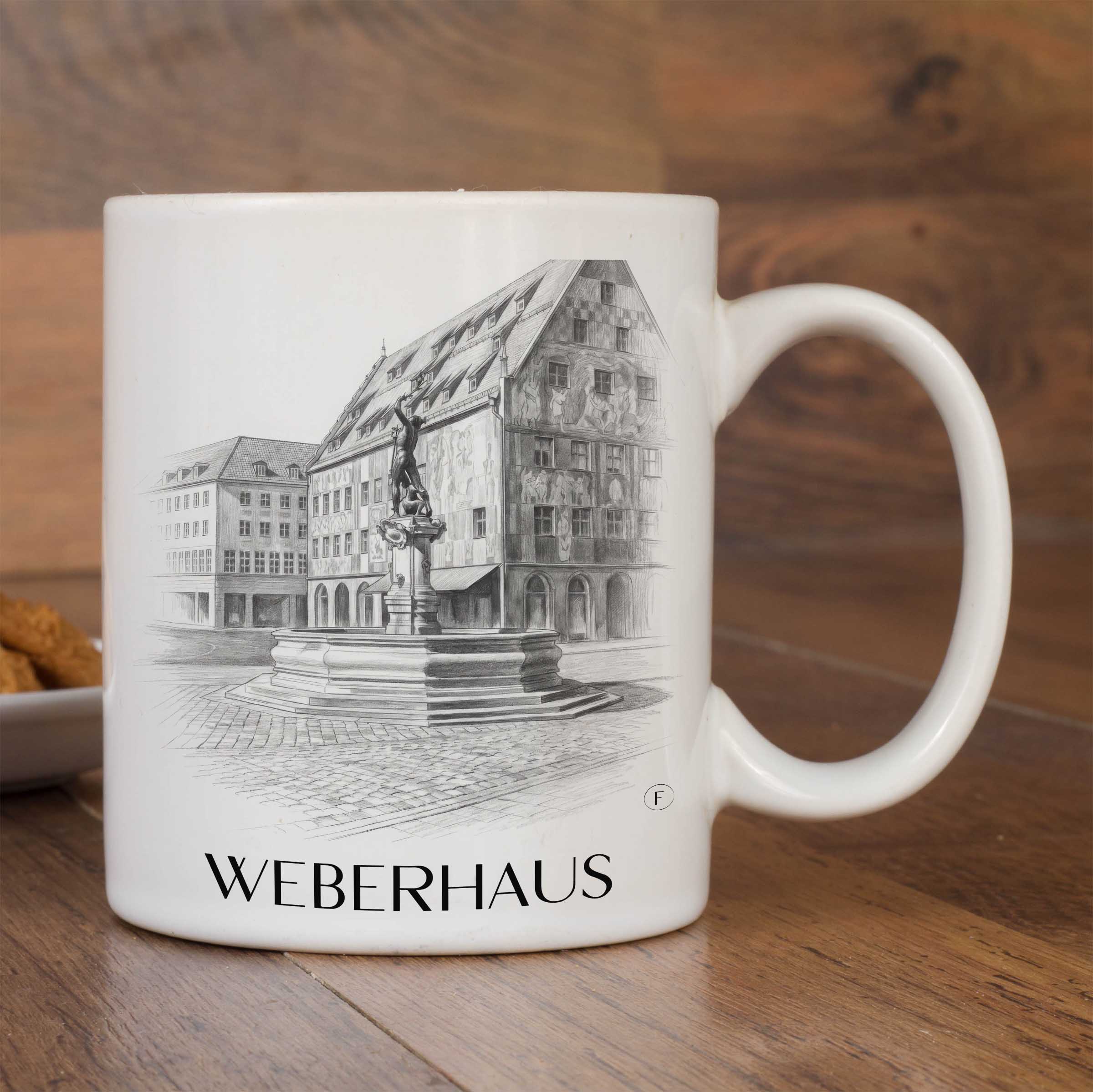 weberhaus-augsburg-deutschland-kaffeebecher-bleistift-zeichnung-drawing