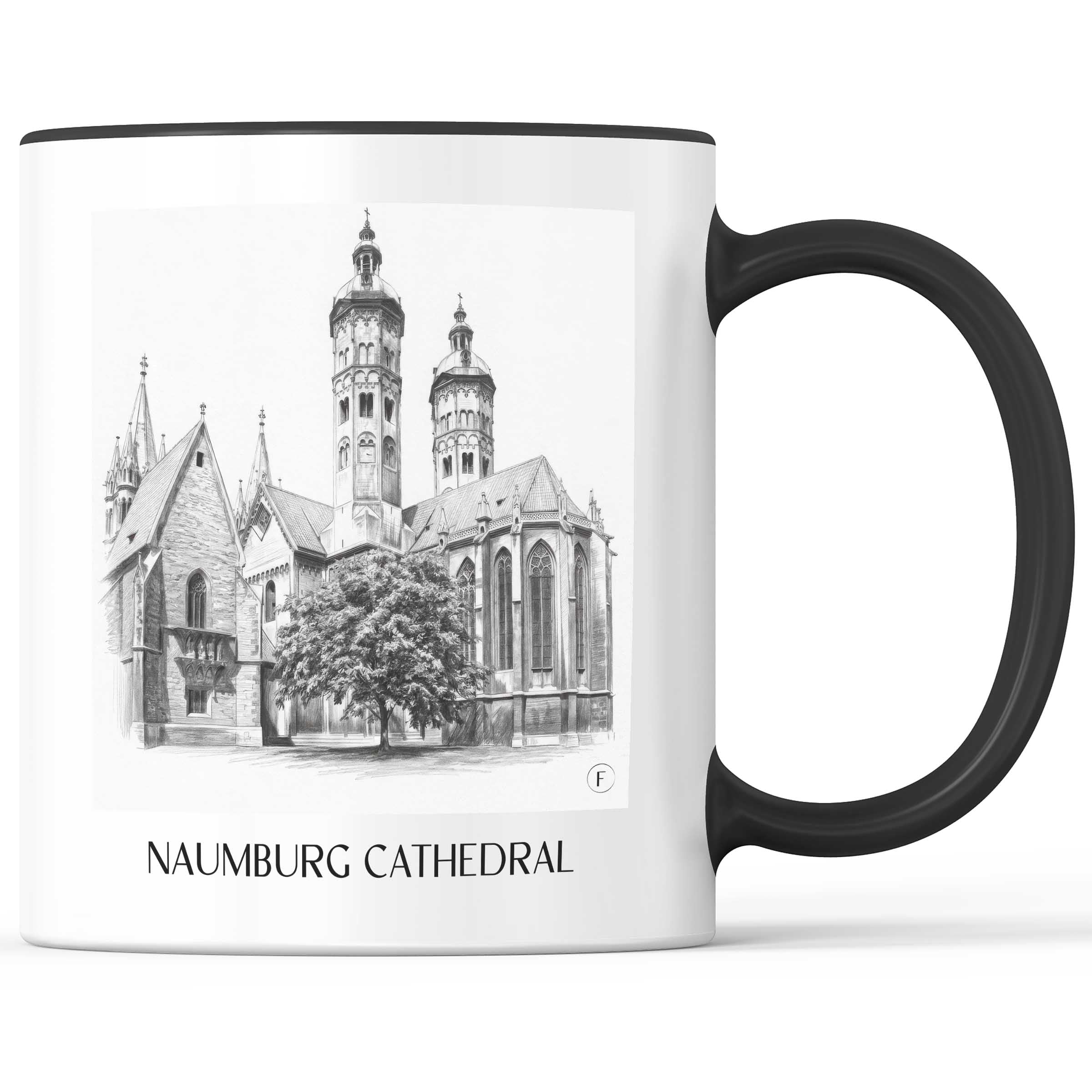 Naumburger Dom Kaffeebecher - Saale - Deutschland Becher - Kaffeetasse im Zeichnung Stil