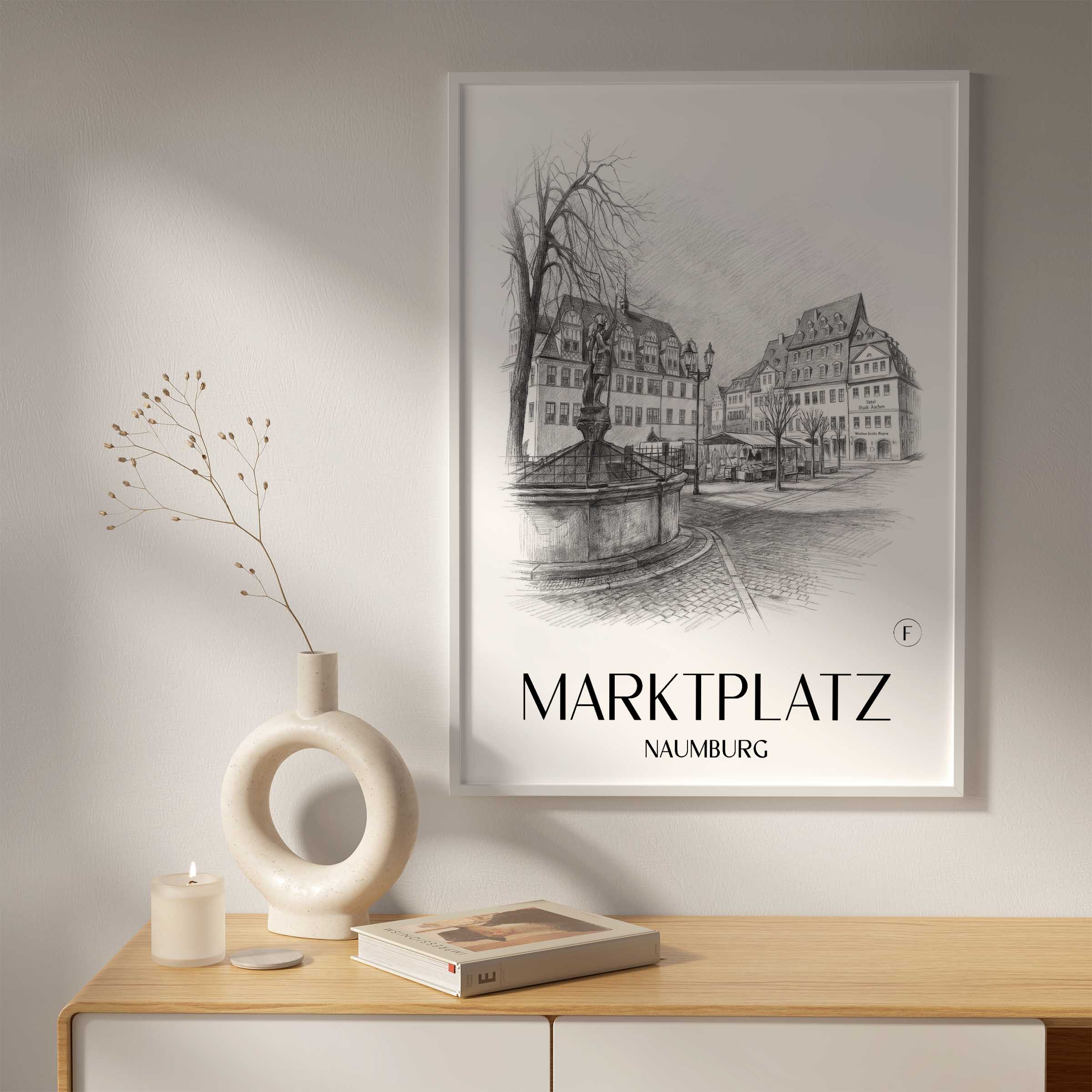 marktplatz-naumburg-deutschland-poster-bleistift-zeichnung-drawing