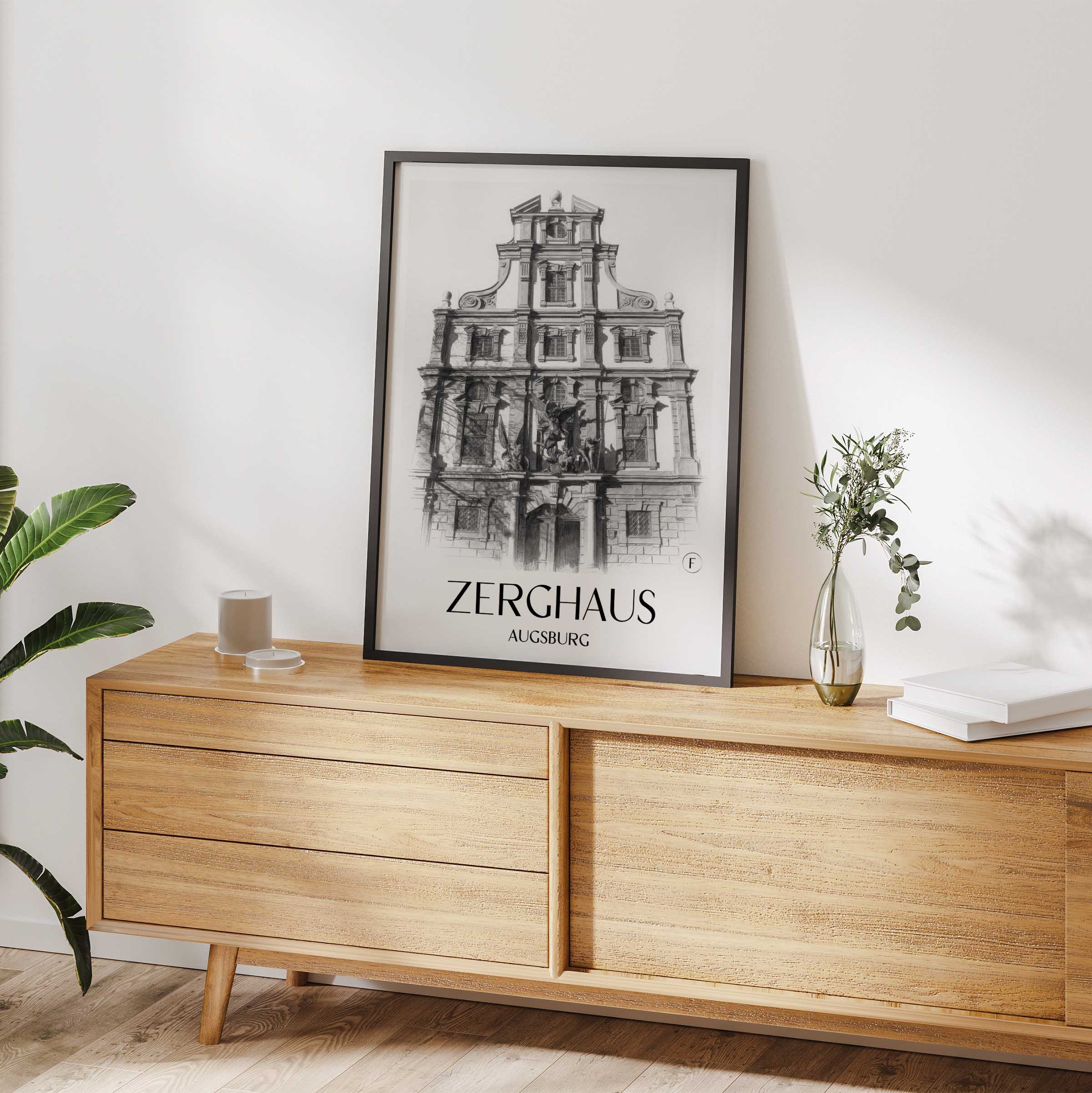 zerghaus-augsburg-deutschland-poster-bleistift-zeichnung-drawing