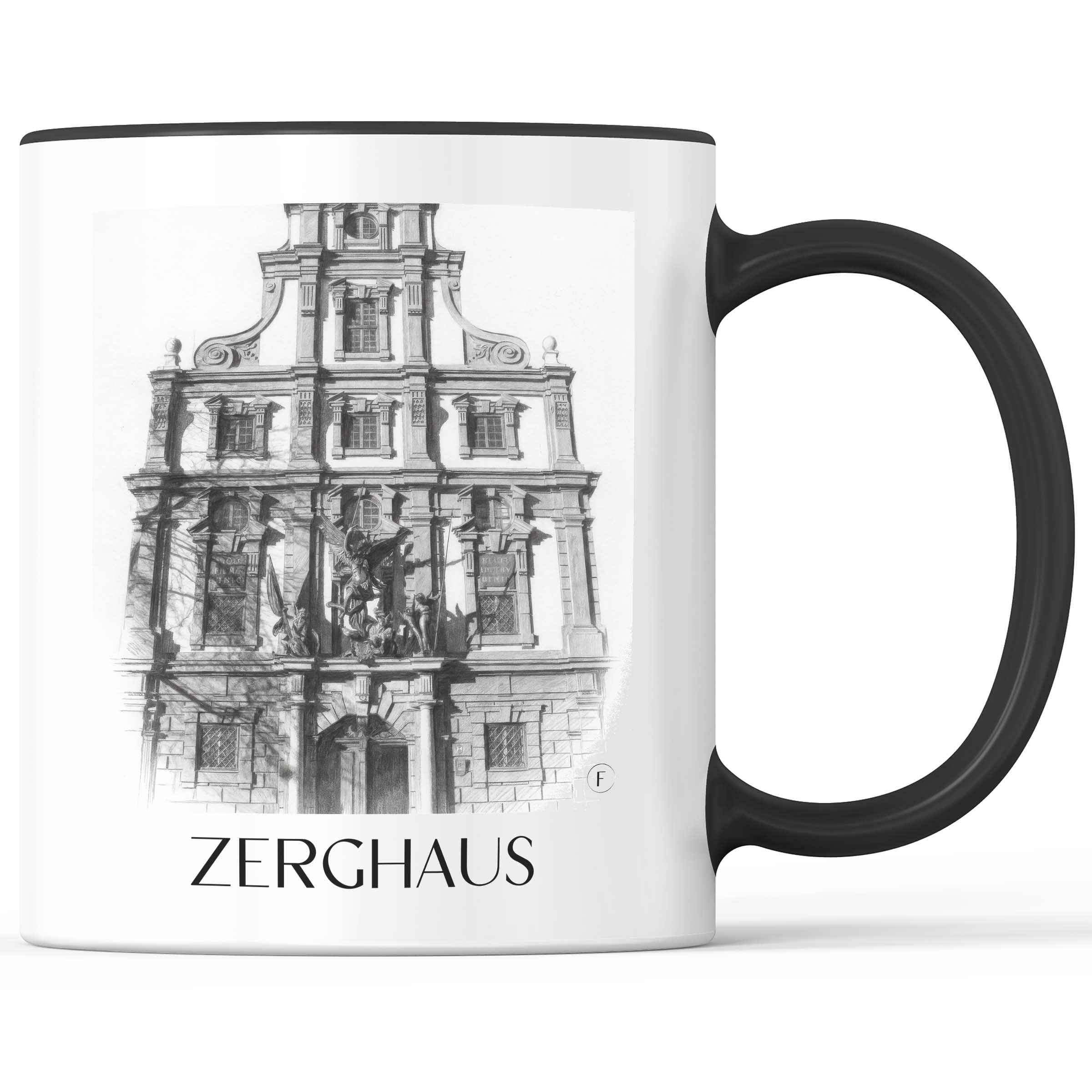 Zerghaus Kaffeebecher - Augsburg - Deutschland Becher - Kaffeetasse im Zeichnung Stil