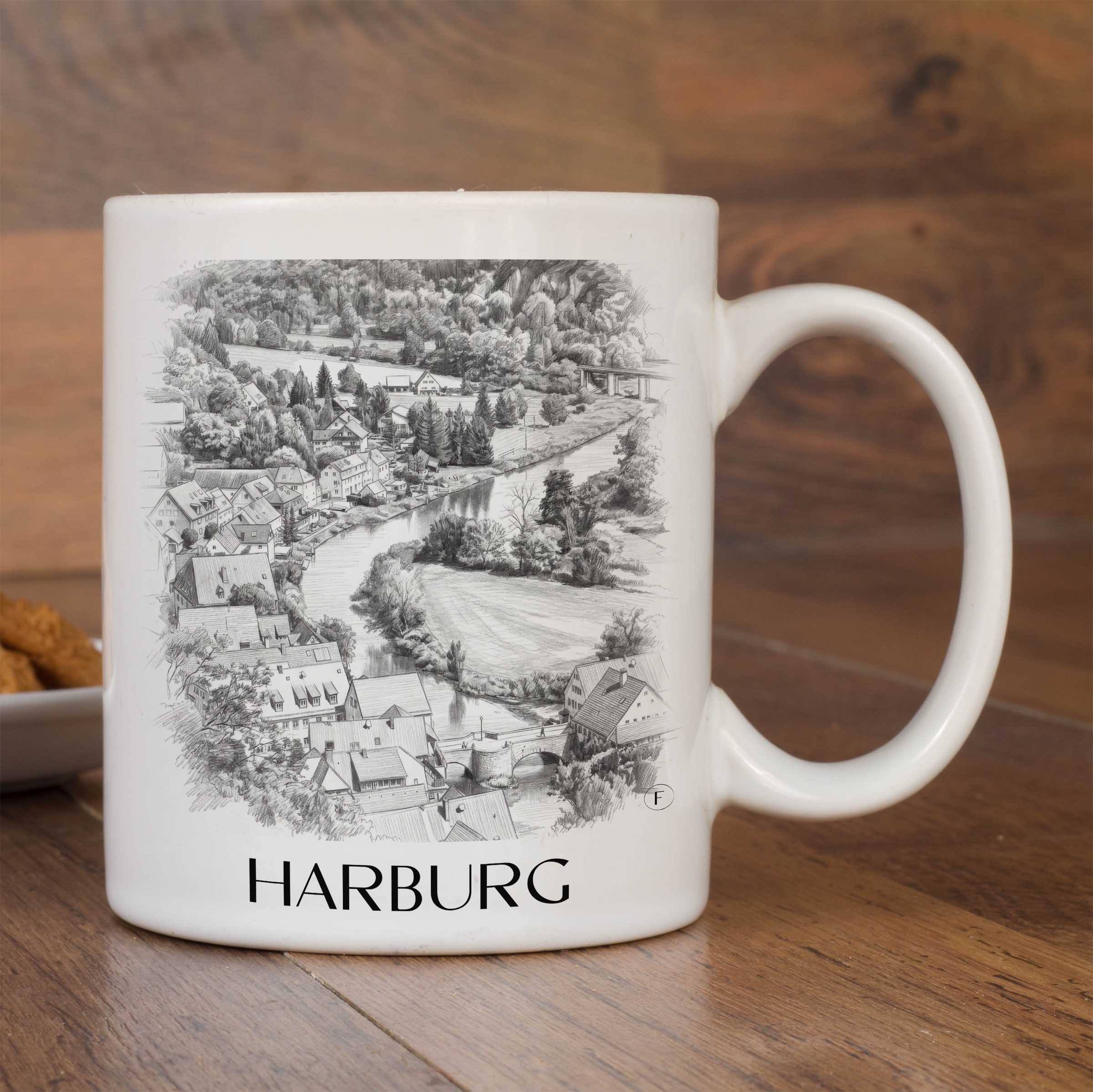 harburg-schwaben-deutschland-kaffeebecher-bleistift-zeichnung-drawing