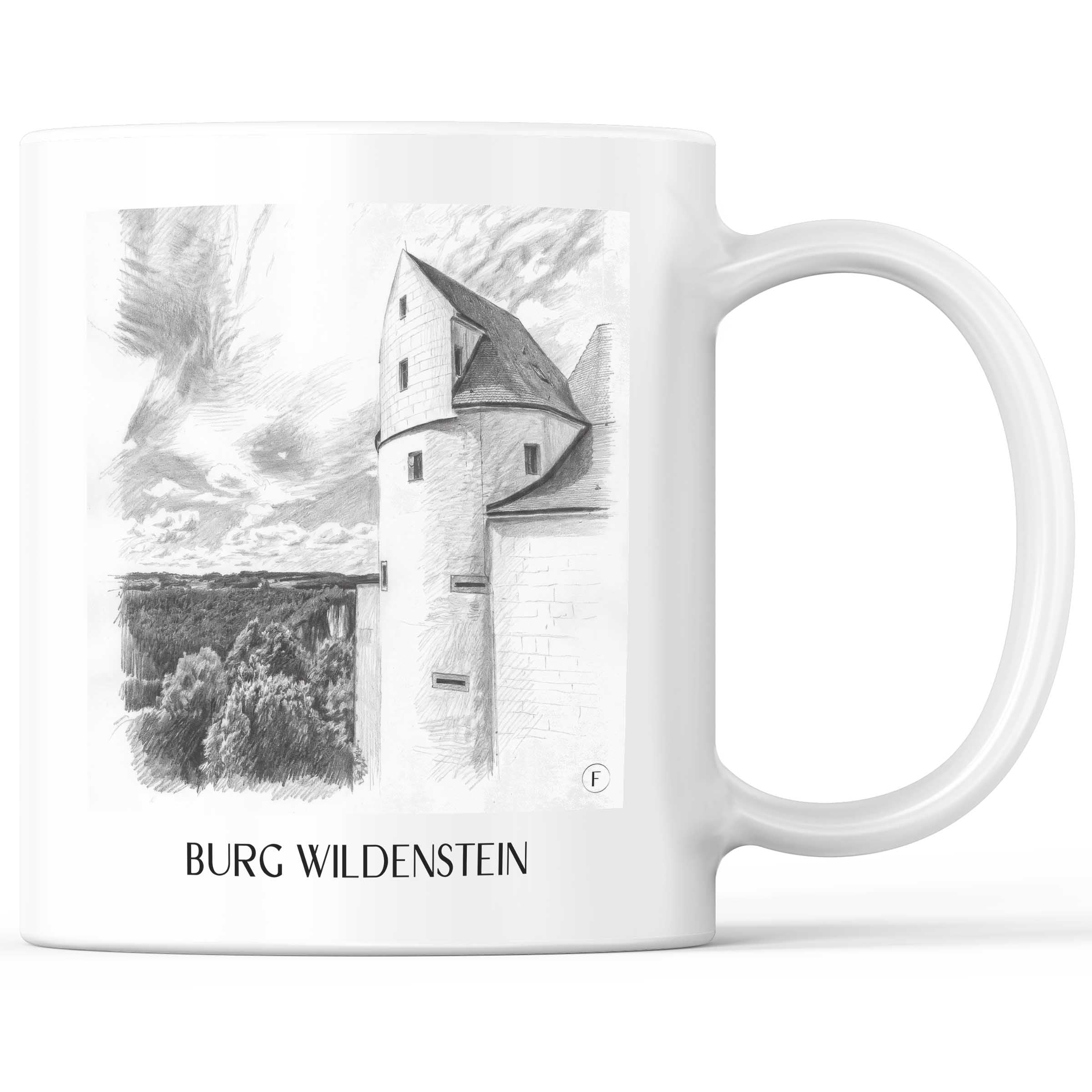 burg-wildenstein-schwäbische-alb-deutschland-kaffeebecher-bleistift-zeichnung-drawing