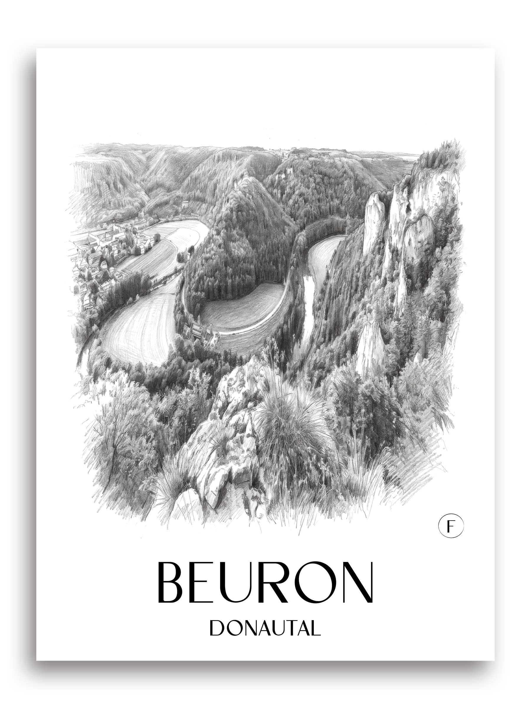 beuron-donautal-deutschland-poster-bleistift-zeichnung-drawing