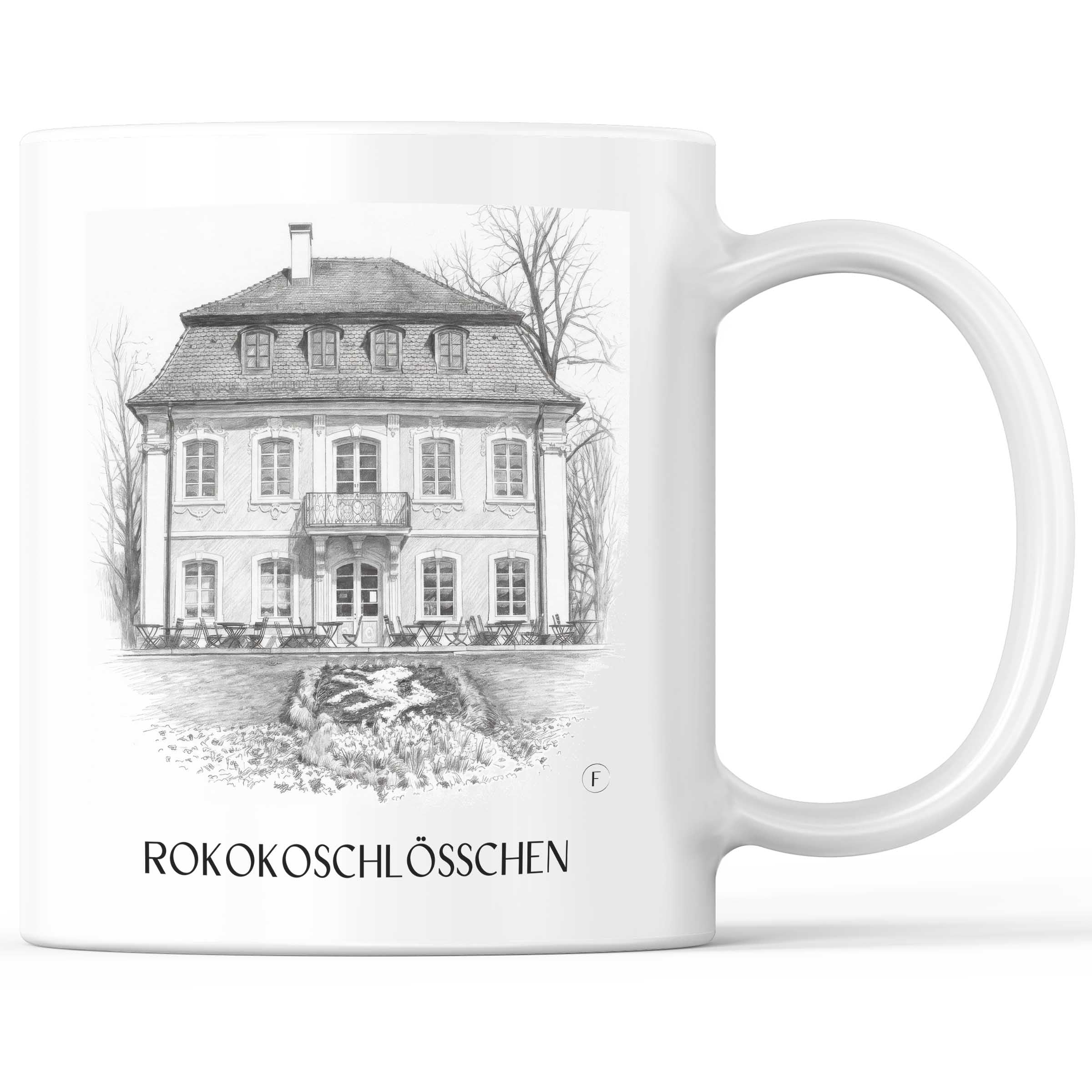 rokokoschlösschen-schwäbisch-gmünd-deutschland-kaffeebecher-bleistift-zeichnung-drawing