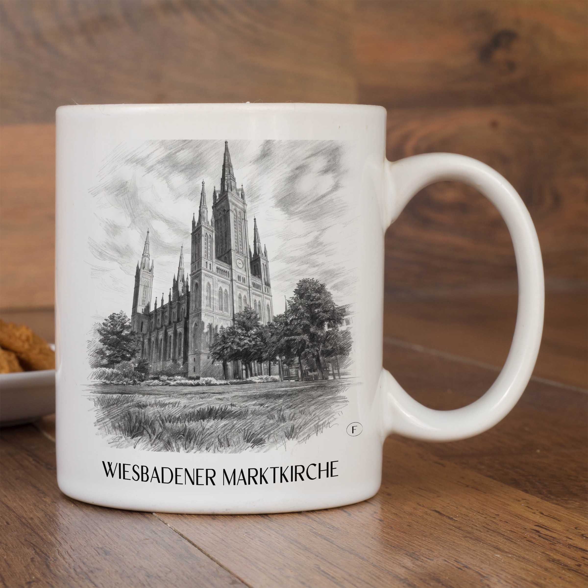 marktkirche-wiesbaden-deutschland-kaffeebecher-bleistift-zeichnung-drawing