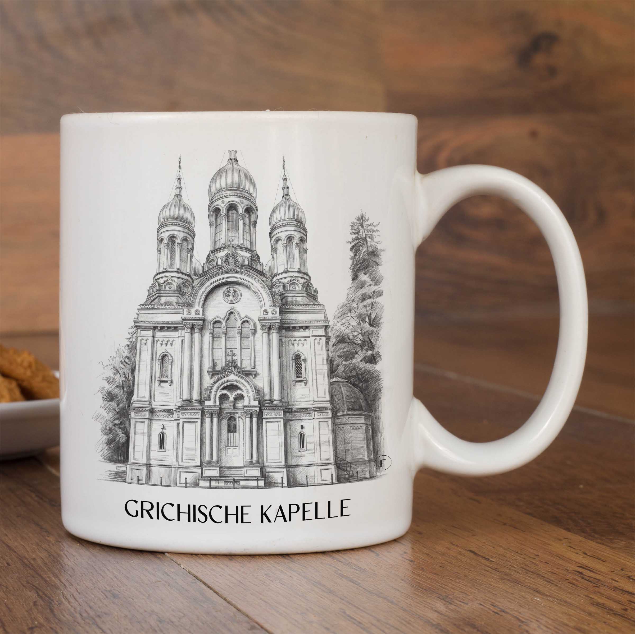 grichische-kapelle-wiesbaden-deutschland-kaffeebecher-bleistift-zeichnung-drawing