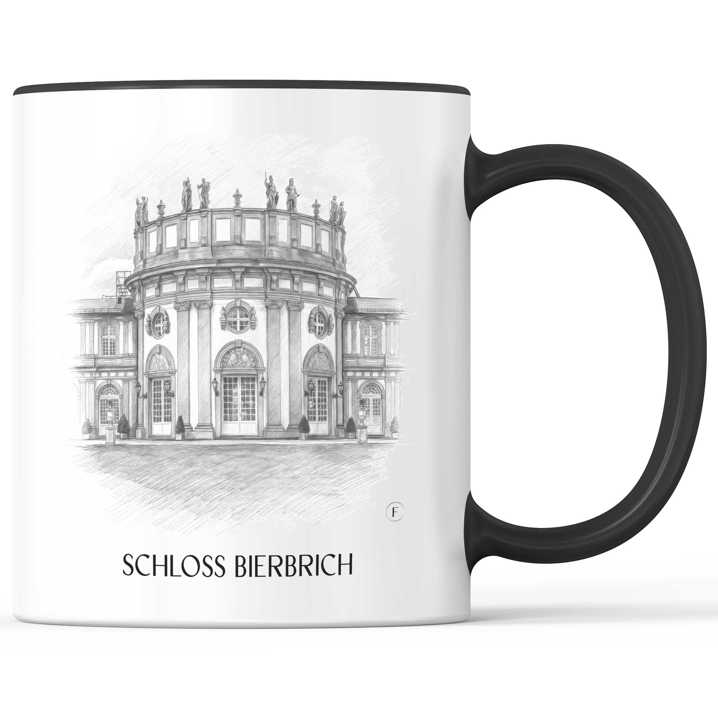 schloss-bierbrich-wiesbaden-deutschland-kaffeebecher-bleistift-zeichnung-drawing
