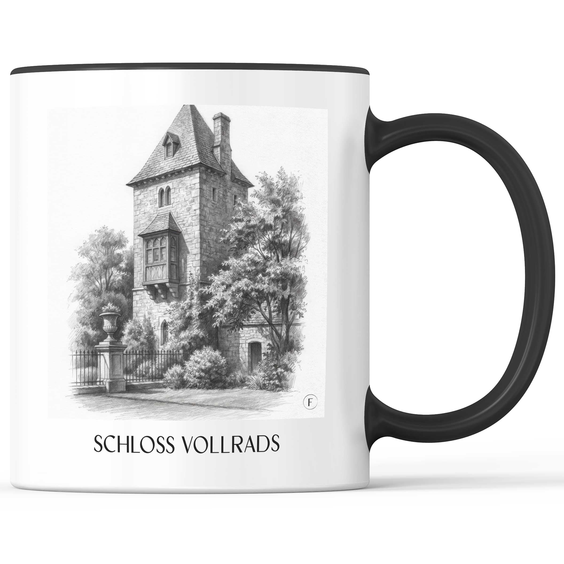 schloss-vollrads-rheingau-deutschland-kaffeebecher-bleistift-zeichnung-drawing