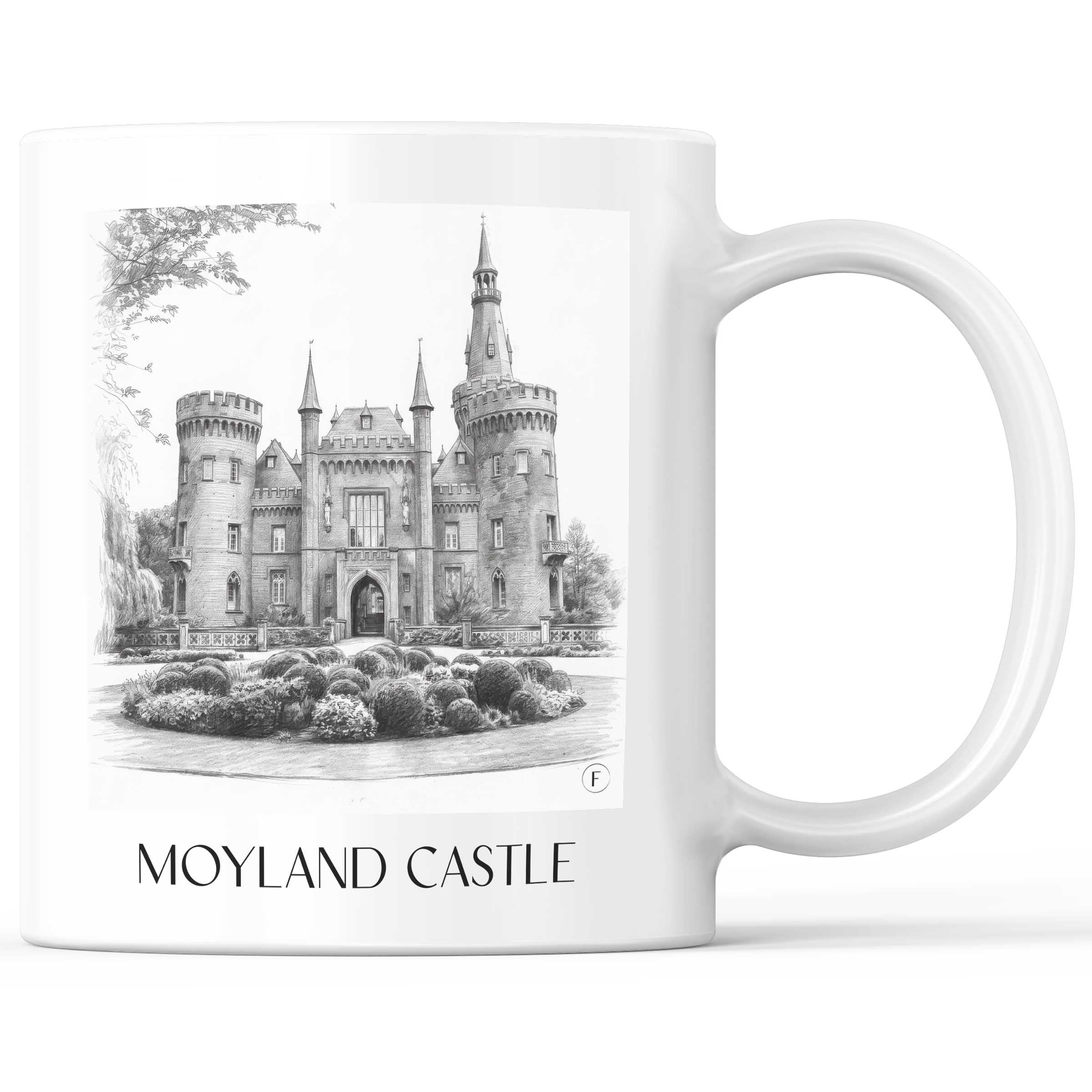 Schloss Moyland Kaffeebecher - Niederrhein - Deutschland Becher - Kaffeetasse im Zeichnung Stil