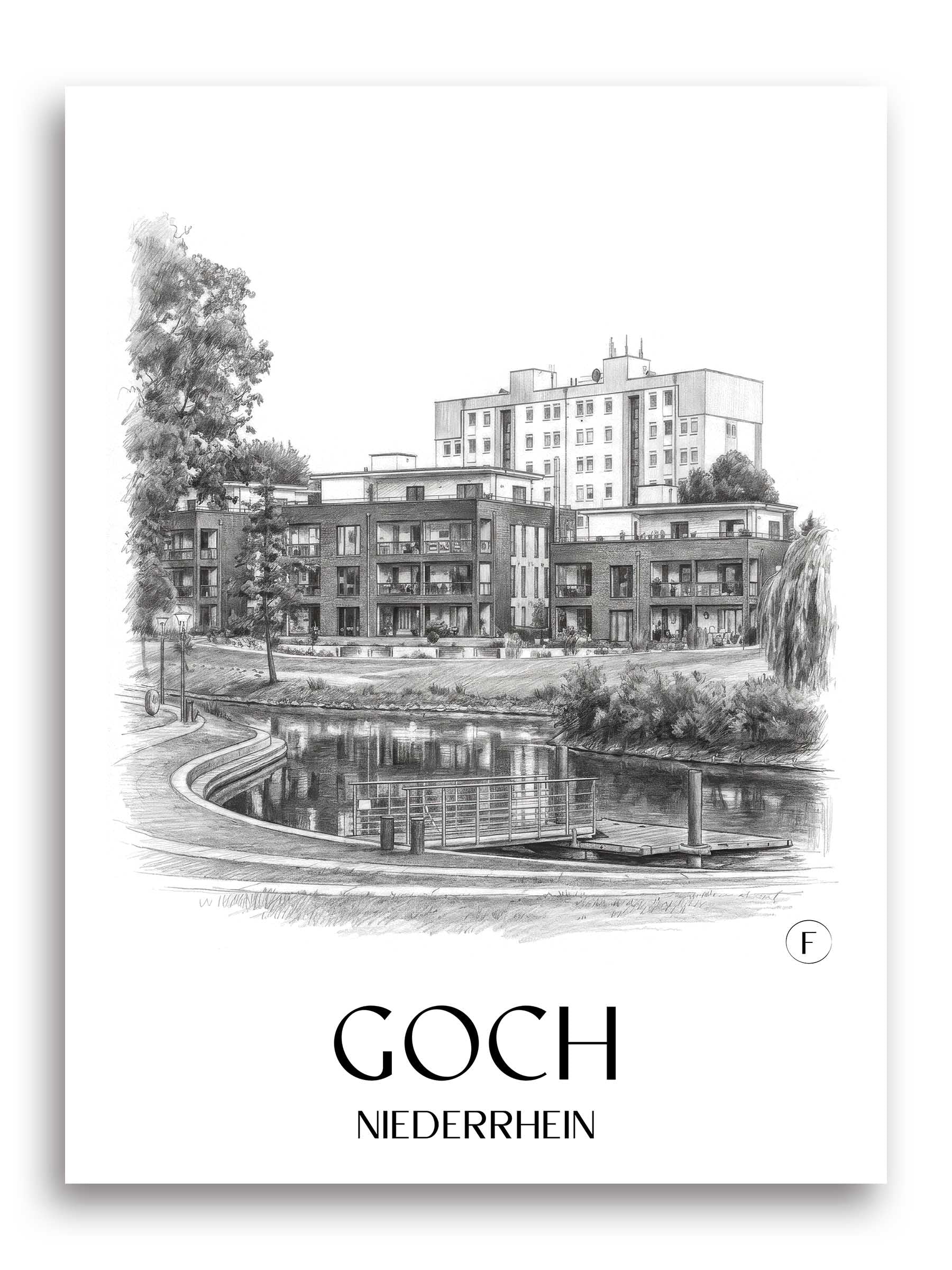 goch-niederrhein-deutschland-poster-bleistift-zeichnung-drawing