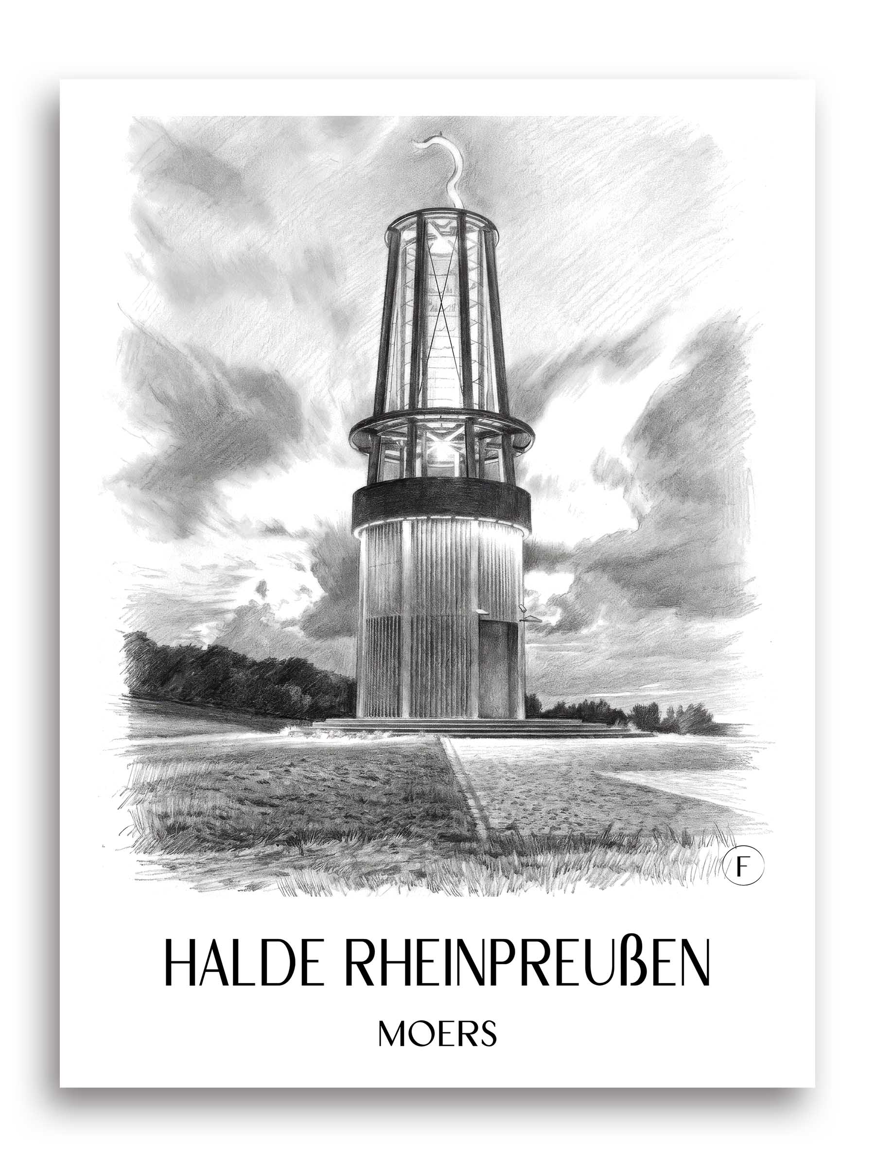 halde-rheinpreußen-moers-deutschland-poster-bleistift-zeichnung-drawing
