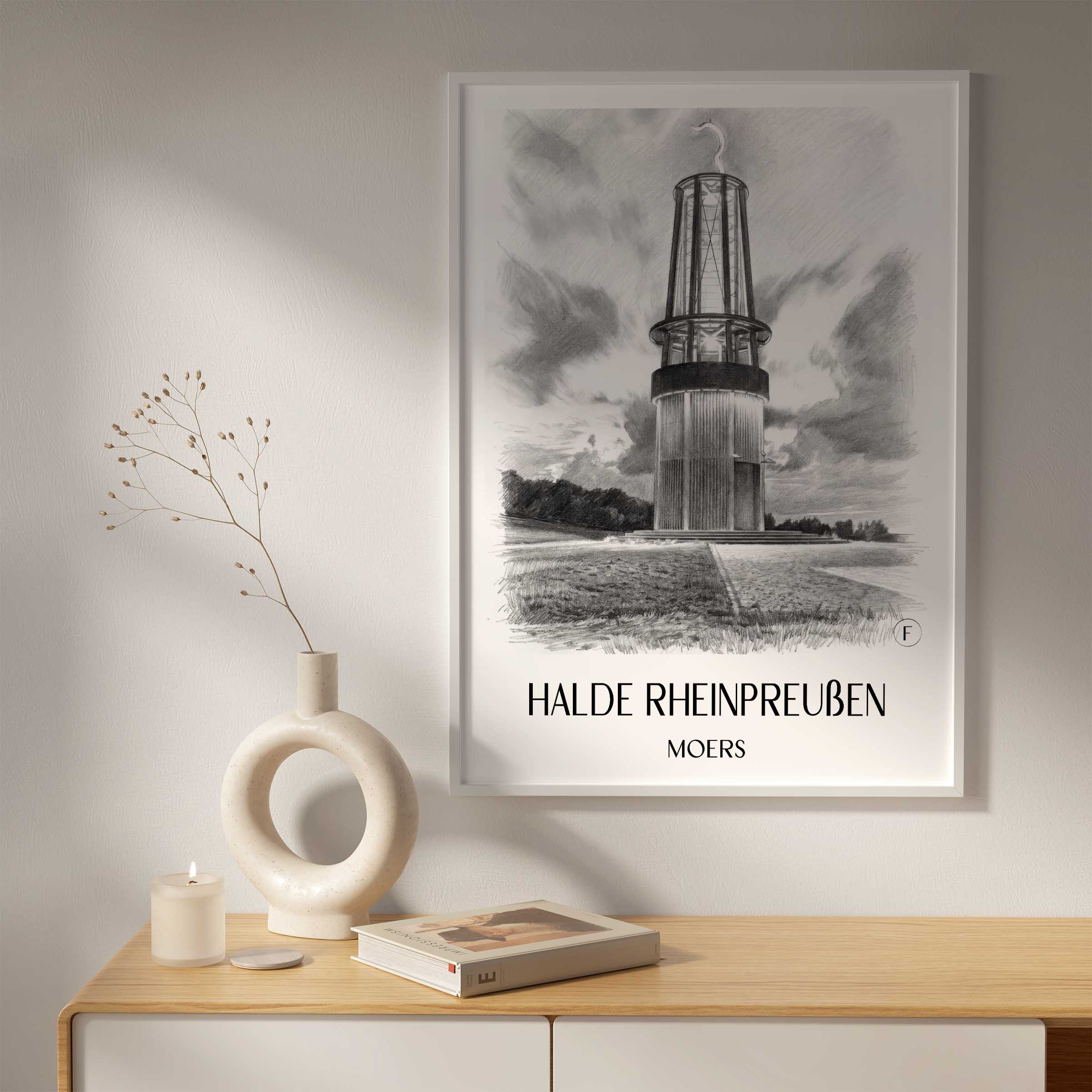 halde-rheinpreußen-moers-deutschland-poster-bleistift-zeichnung-drawing