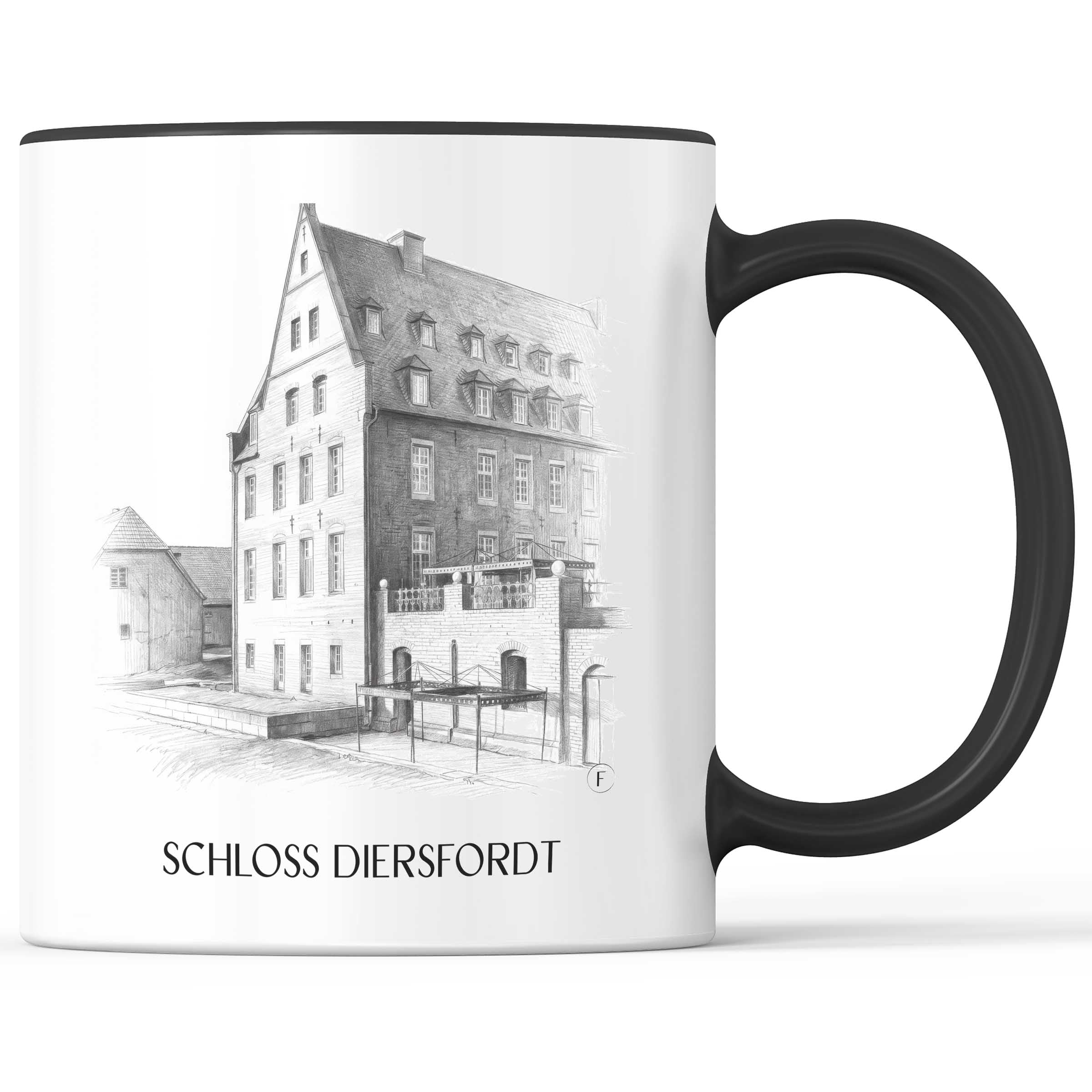 schloss-diersfordt-wesel-deutschland-kaffeebecher-bleistift-zeichnung-drawing