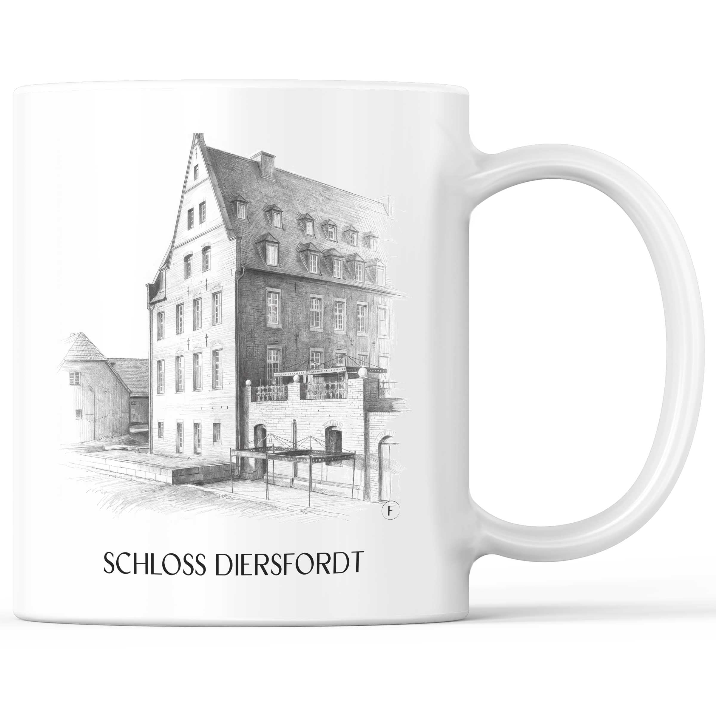 schloss-diersfordt-wesel-deutschland-kaffeebecher-bleistift-zeichnung-drawing