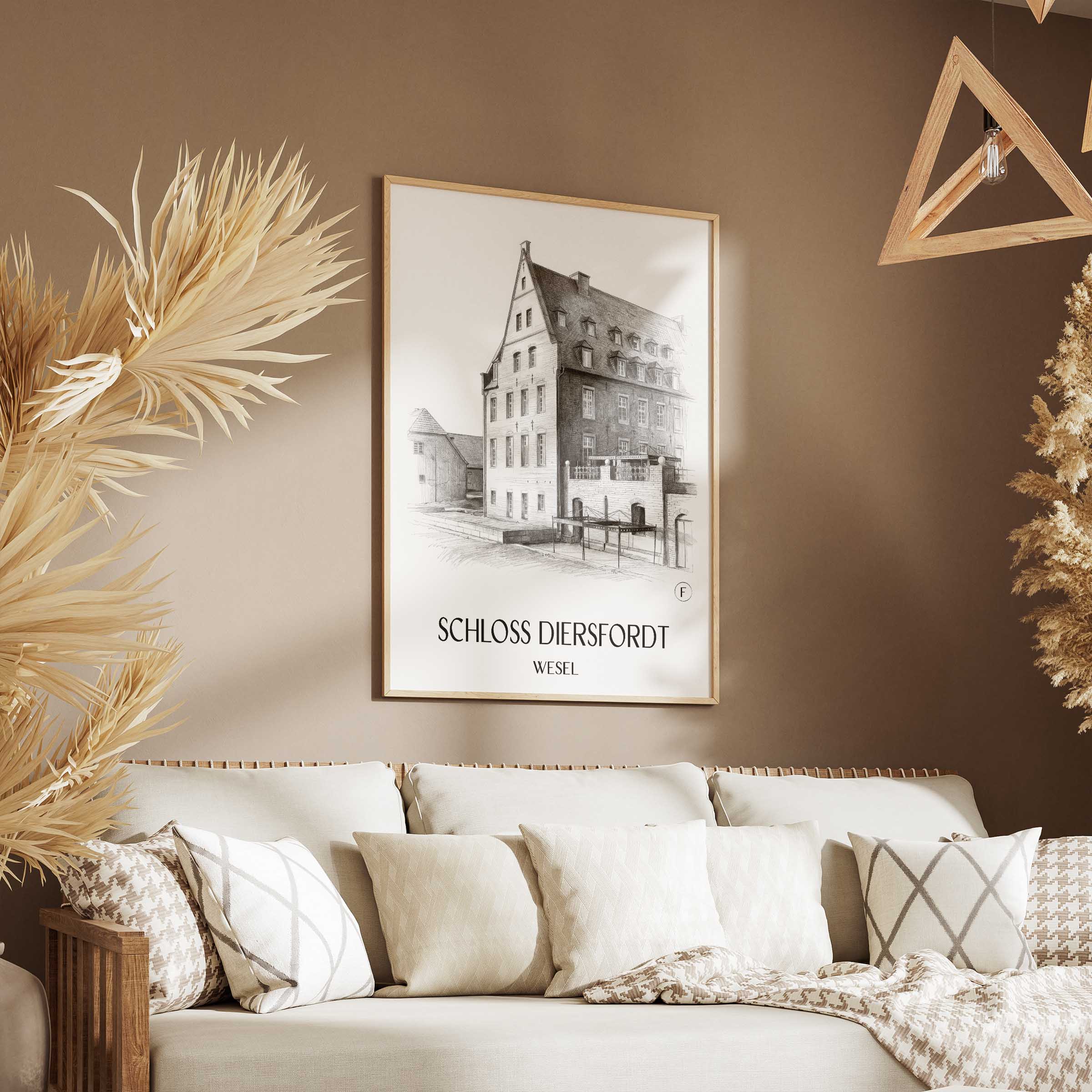 schloss-diersfordt-wesel-deutschland-poster-bleistift-zeichnung-drawing