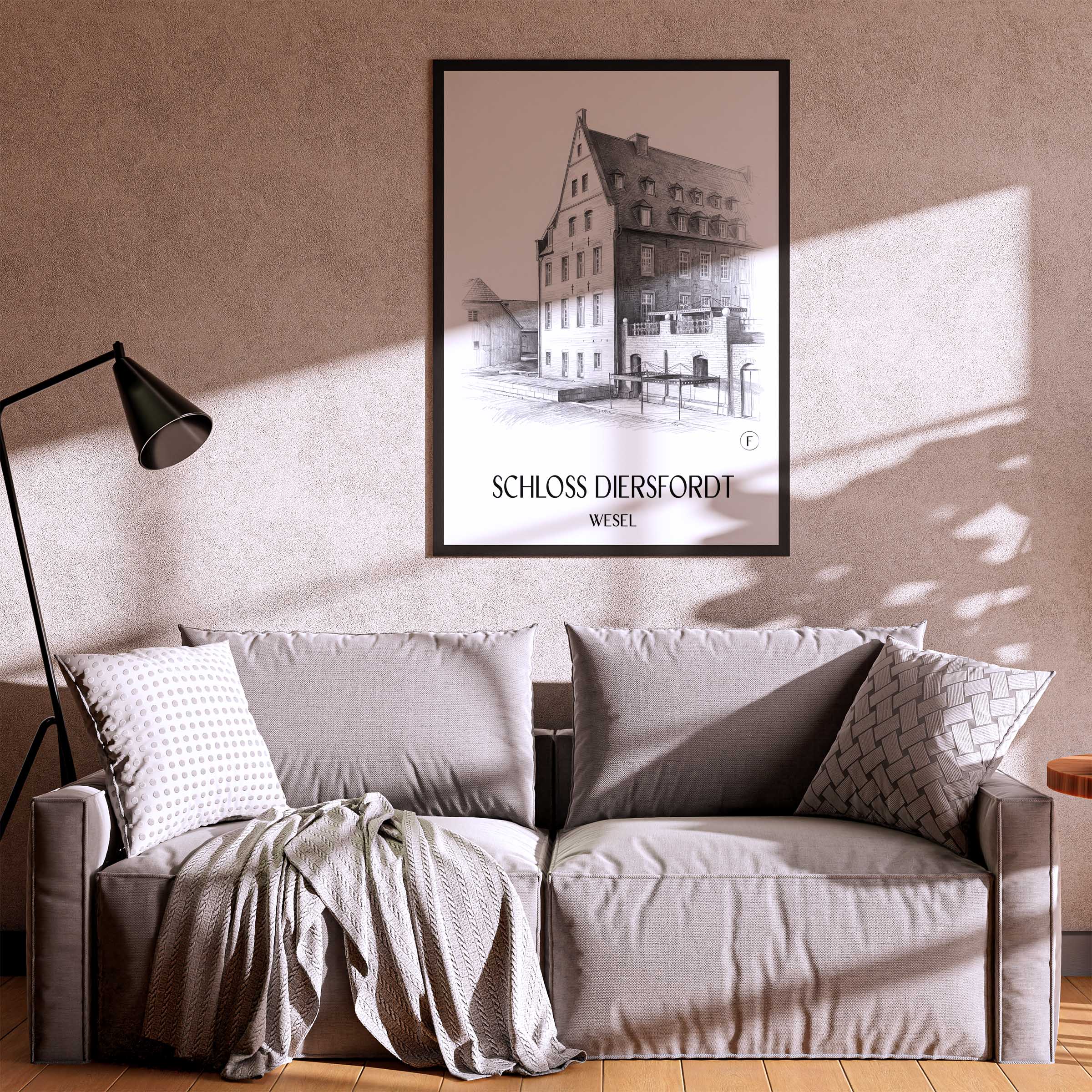 schloss-diersfordt-wesel-deutschland-poster-bleistift-zeichnung-drawing