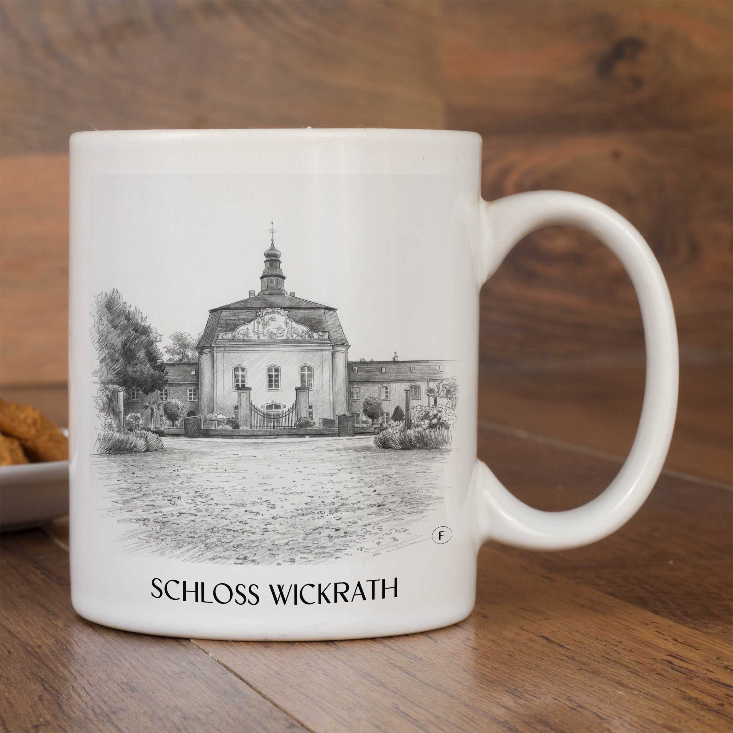 schloss-wickrath-möchengladbach-deutschland-kaffeebecher-bleistift-zeichnung-drawing