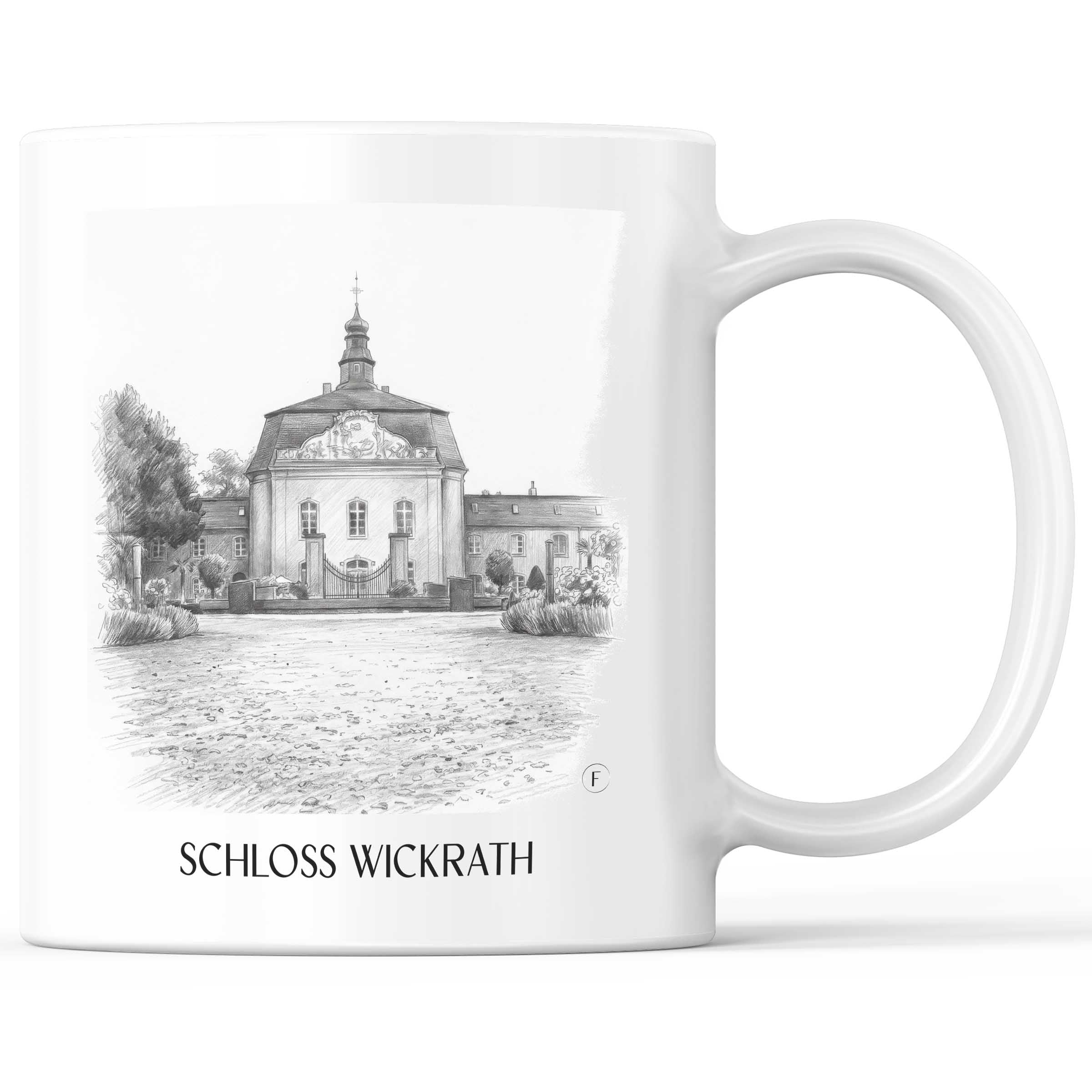 schloss-wickrath-möchengladbach-deutschland-kaffeebecher-bleistift-zeichnung-drawing