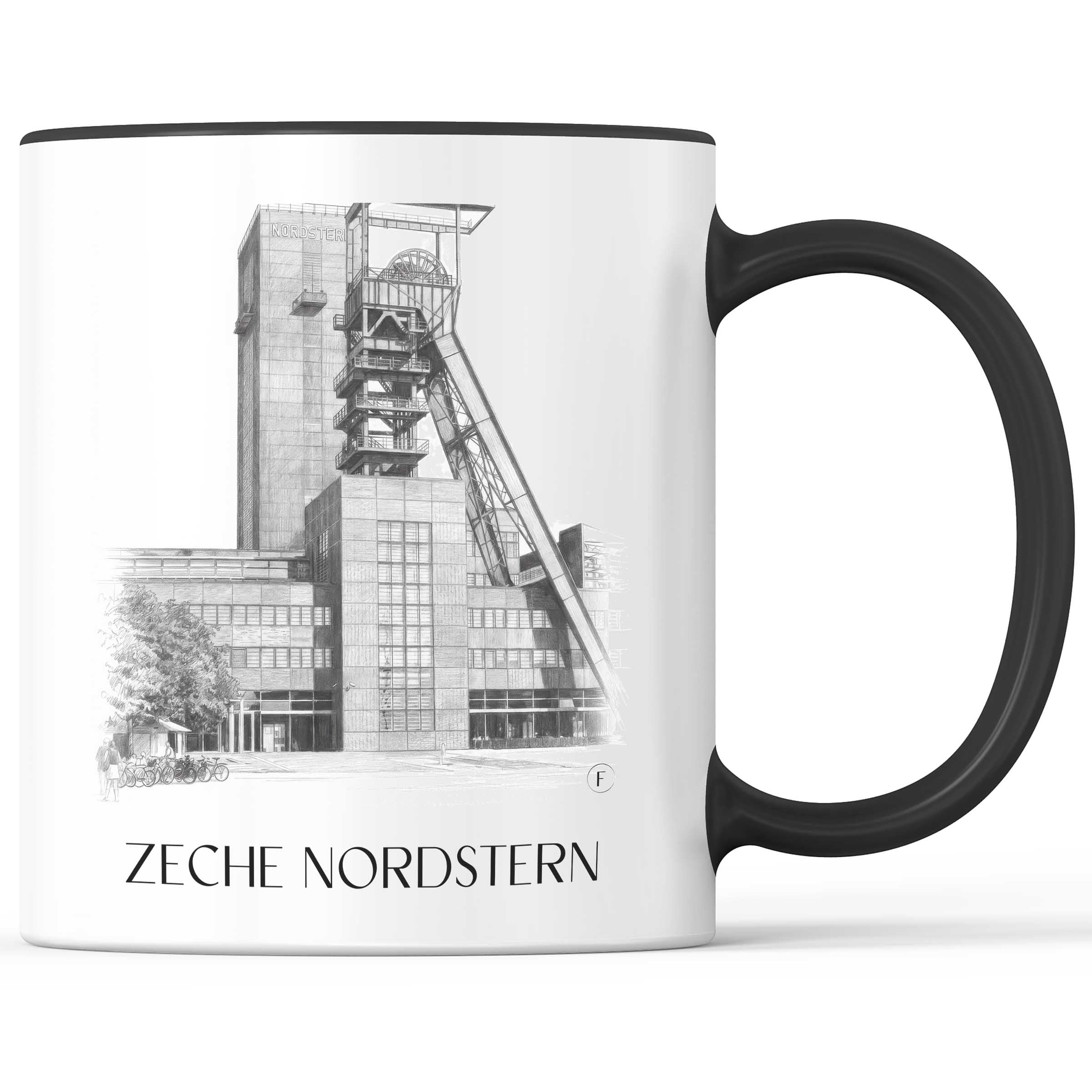 zeche-nordstern-gelsenkirchen-deutschland-kaffeebecher-bleistift-zeichnung-drawing