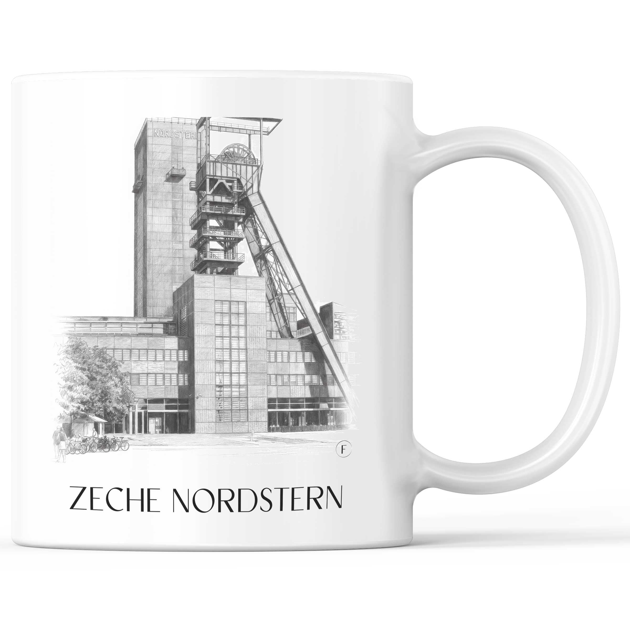 zeche-nordstern-gelsenkirchen-deutschland-kaffeebecher-bleistift-zeichnung-drawing