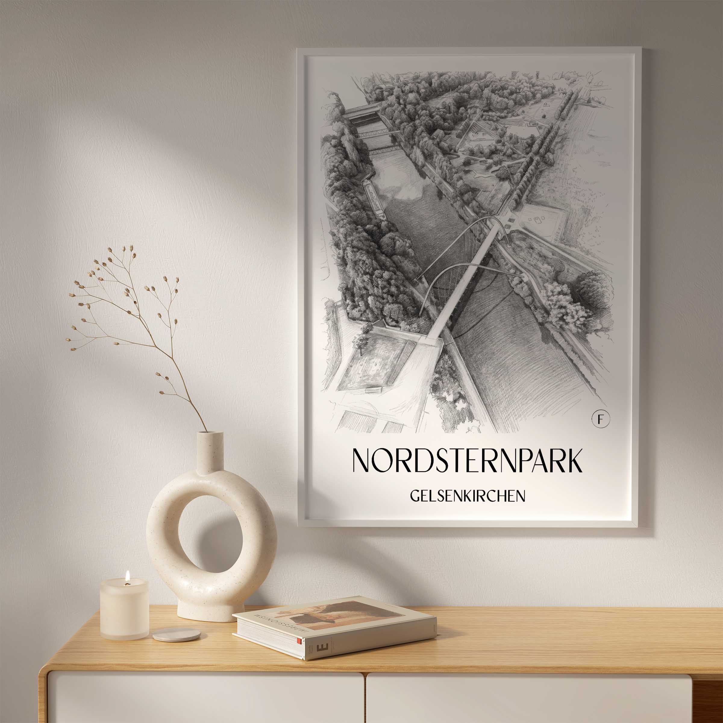 nordsternpark-gelsenkirchen-deutschland-poster-bleistift-zeichnung-drawing