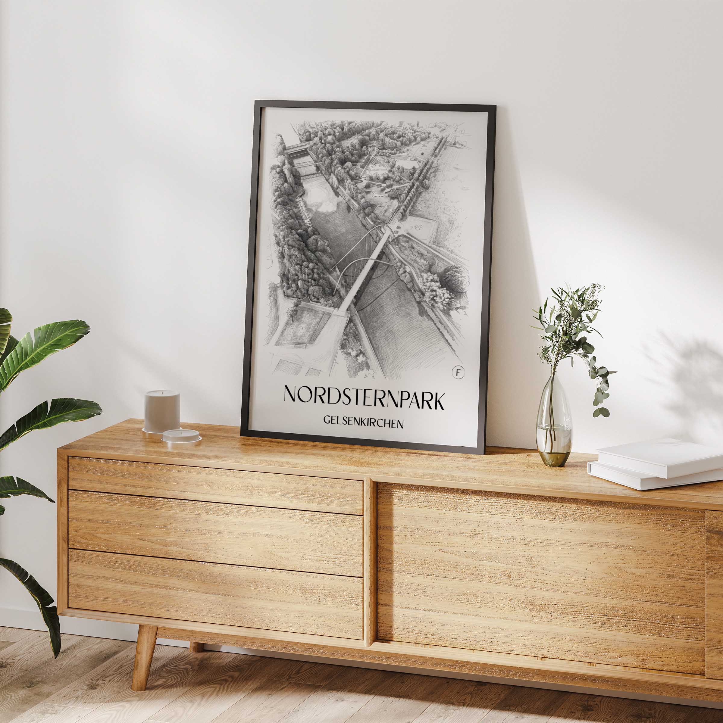 nordsternpark-gelsenkirchen-deutschland-poster-bleistift-zeichnung-drawing