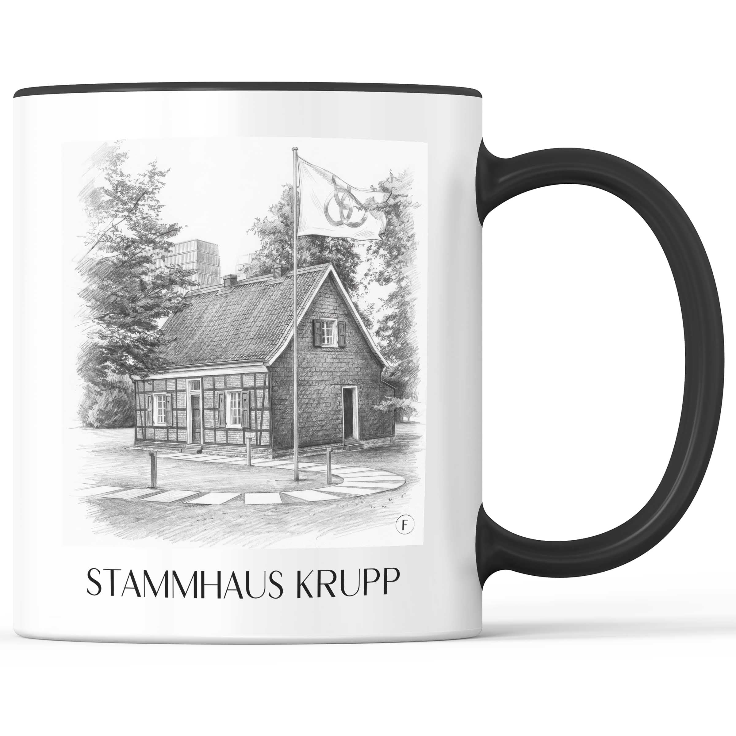 stammhaus-krupp-essen-deutschland-kaffeebecher-bleistift-zeichnung-drawing
