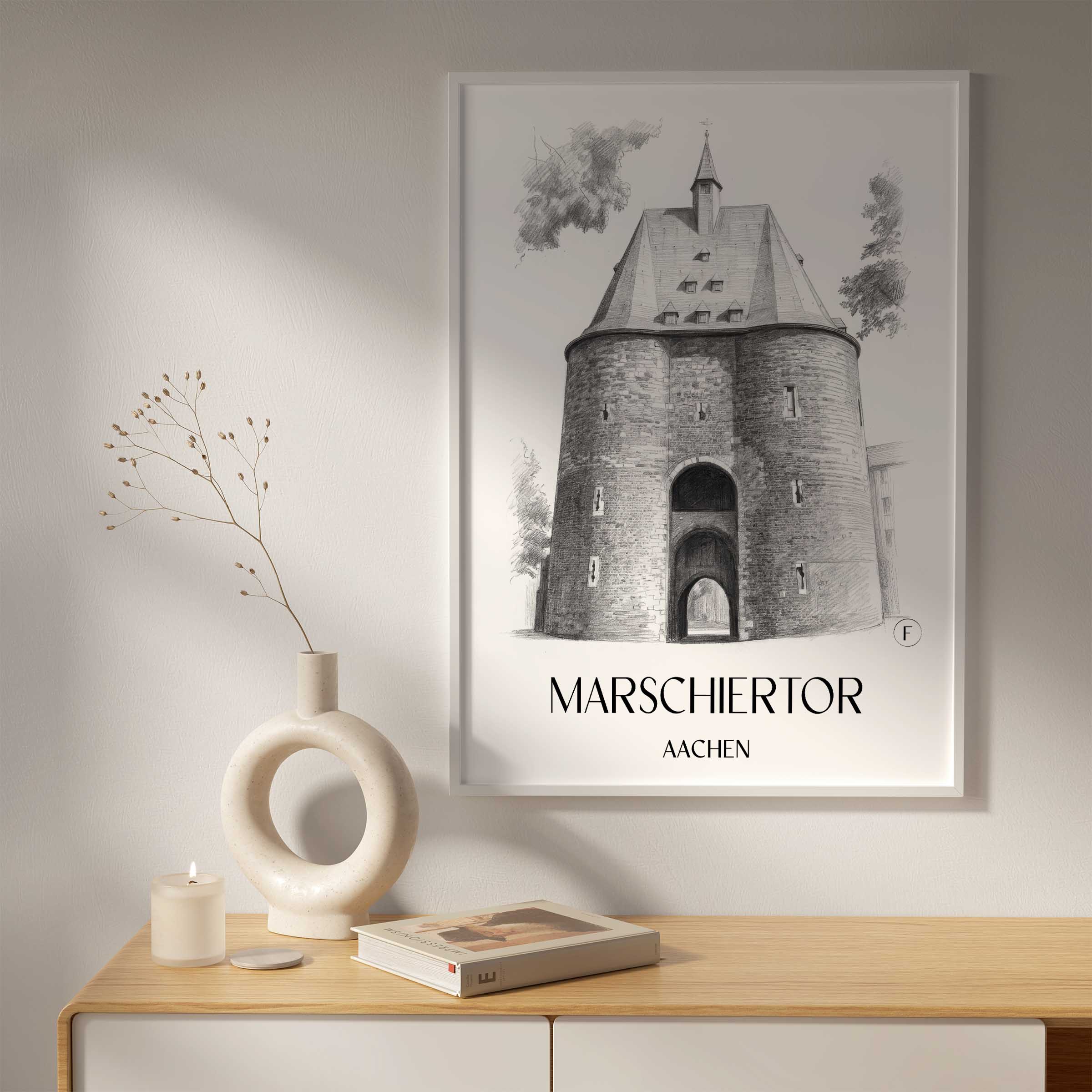 marschiertor-aachen-deutschland-poster-bleistift-zeichnung-drawing