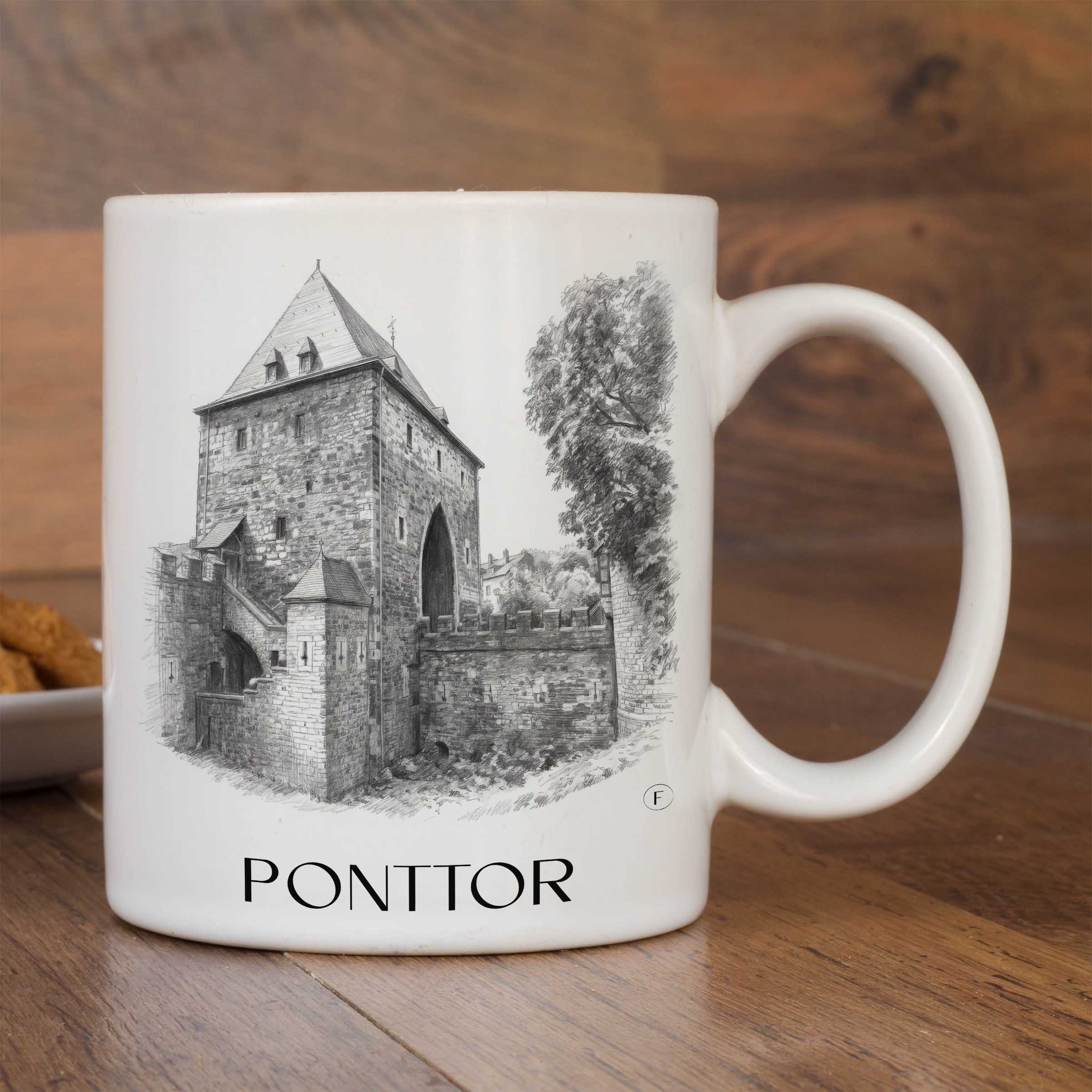 ponttor-aachen-deutschland-kaffeebecher-bleistift-zeichnung-drawing