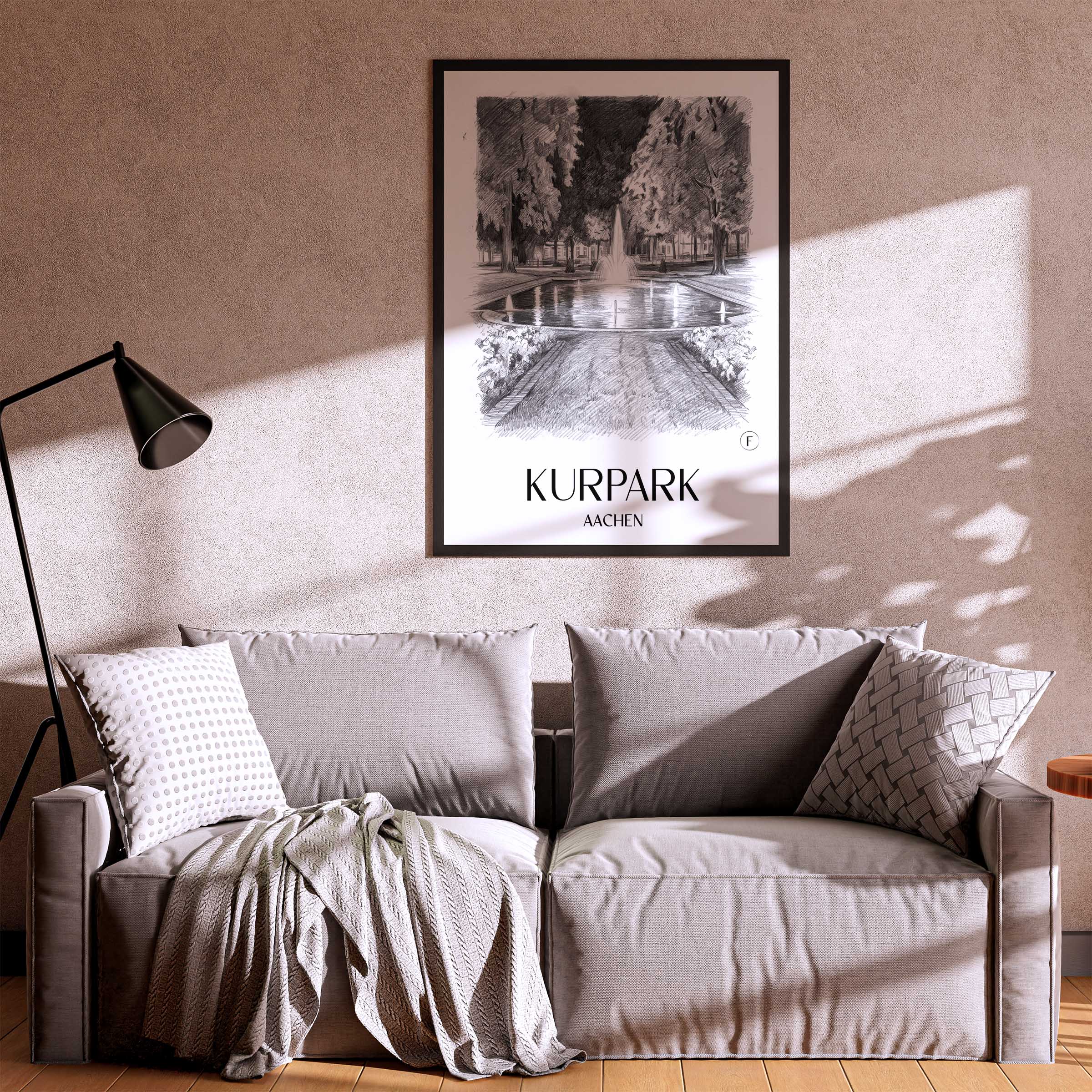 kurpark-aachen-deutschland-poster-bleistift-zeichnung-drawing