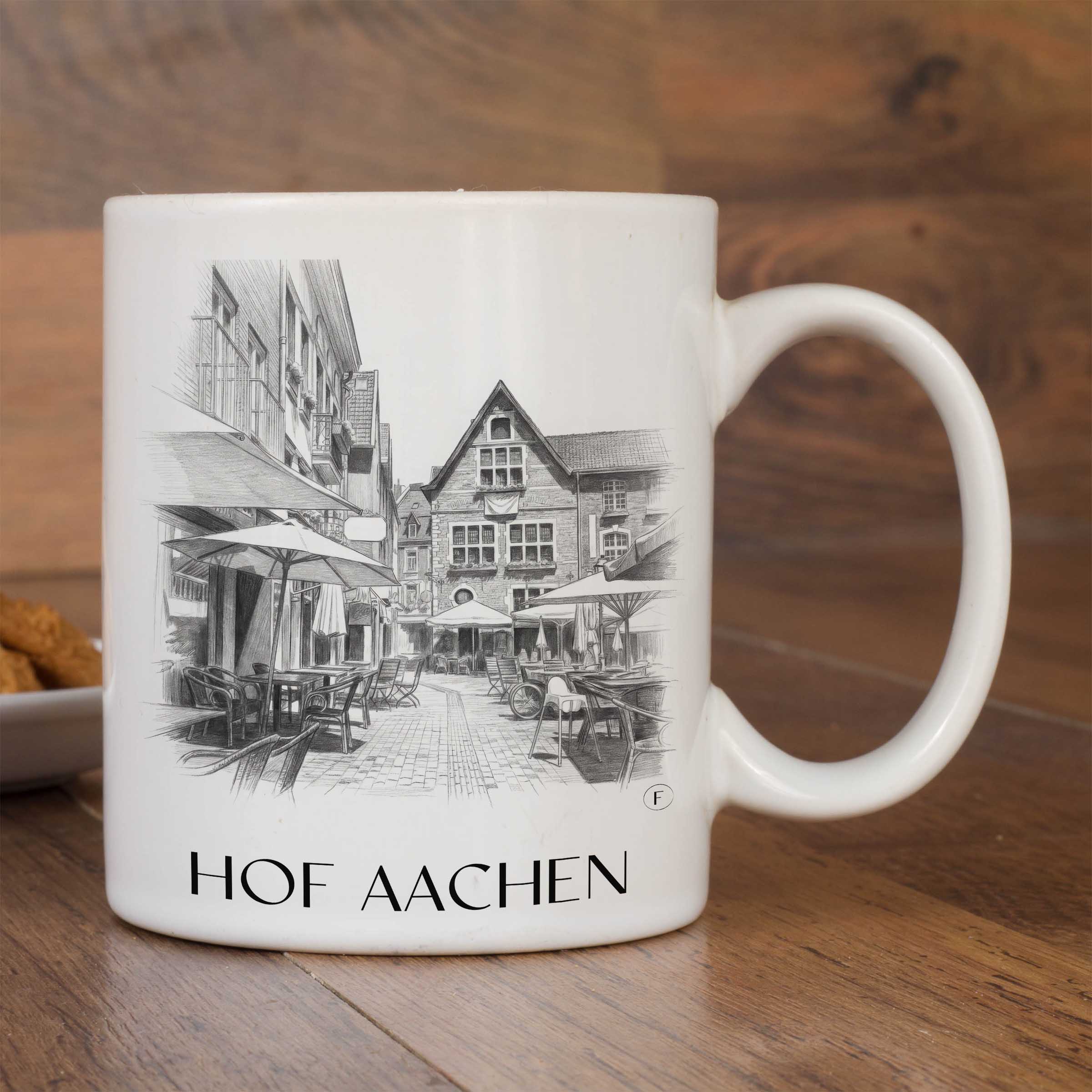 hof-aachen-deutschland-kaffeebecher-bleistift-zeichnung-drawing