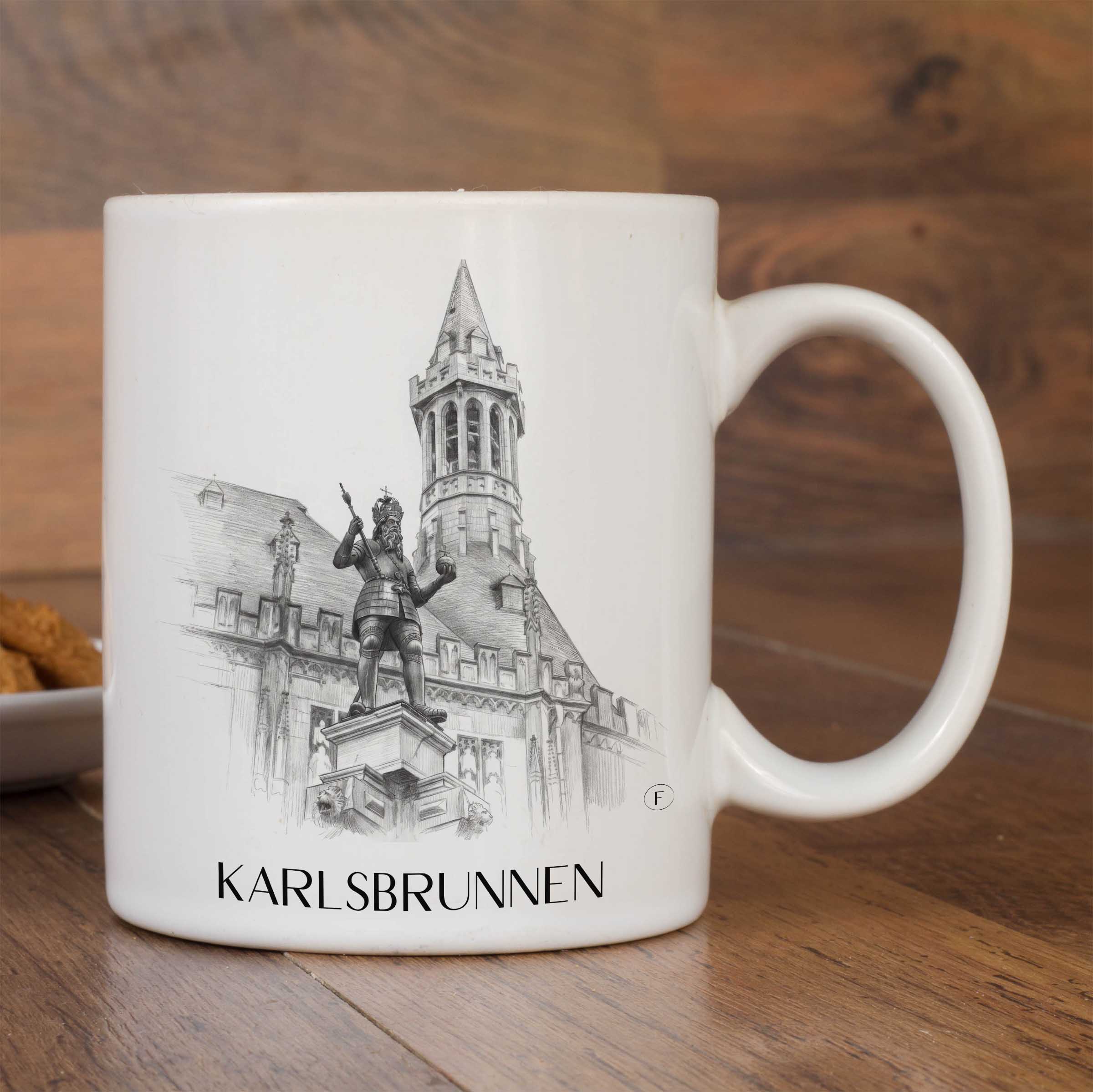 karlsbrunnen-aachen-deutschland-kaffeebecher-bleistift-zeichnung-drawing