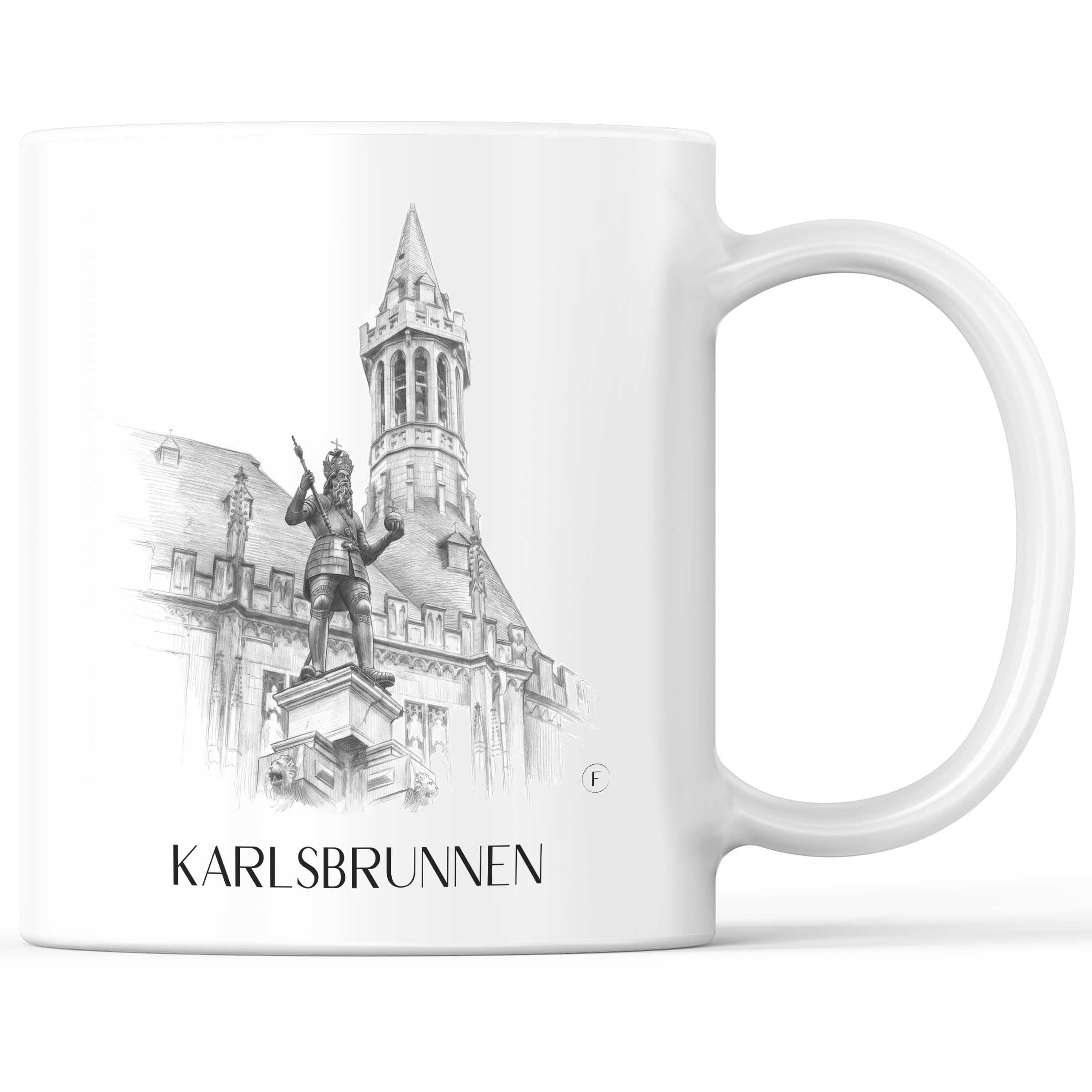 karlsbrunnen-aachen-deutschland-kaffeebecher-bleistift-zeichnung-drawing