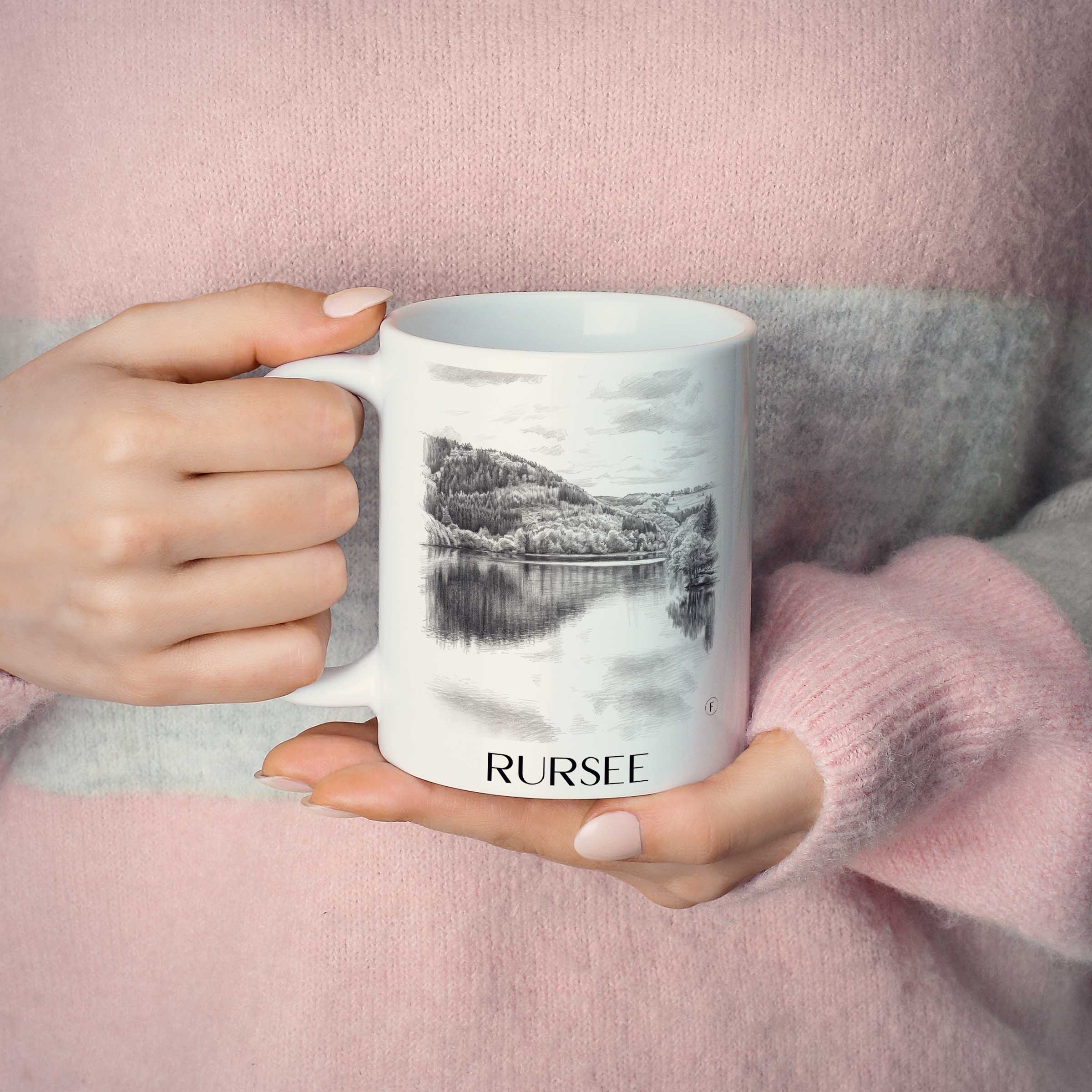 rursee-eifel-deutschland-kaffeebecher-bleistift-zeichnung-drawing