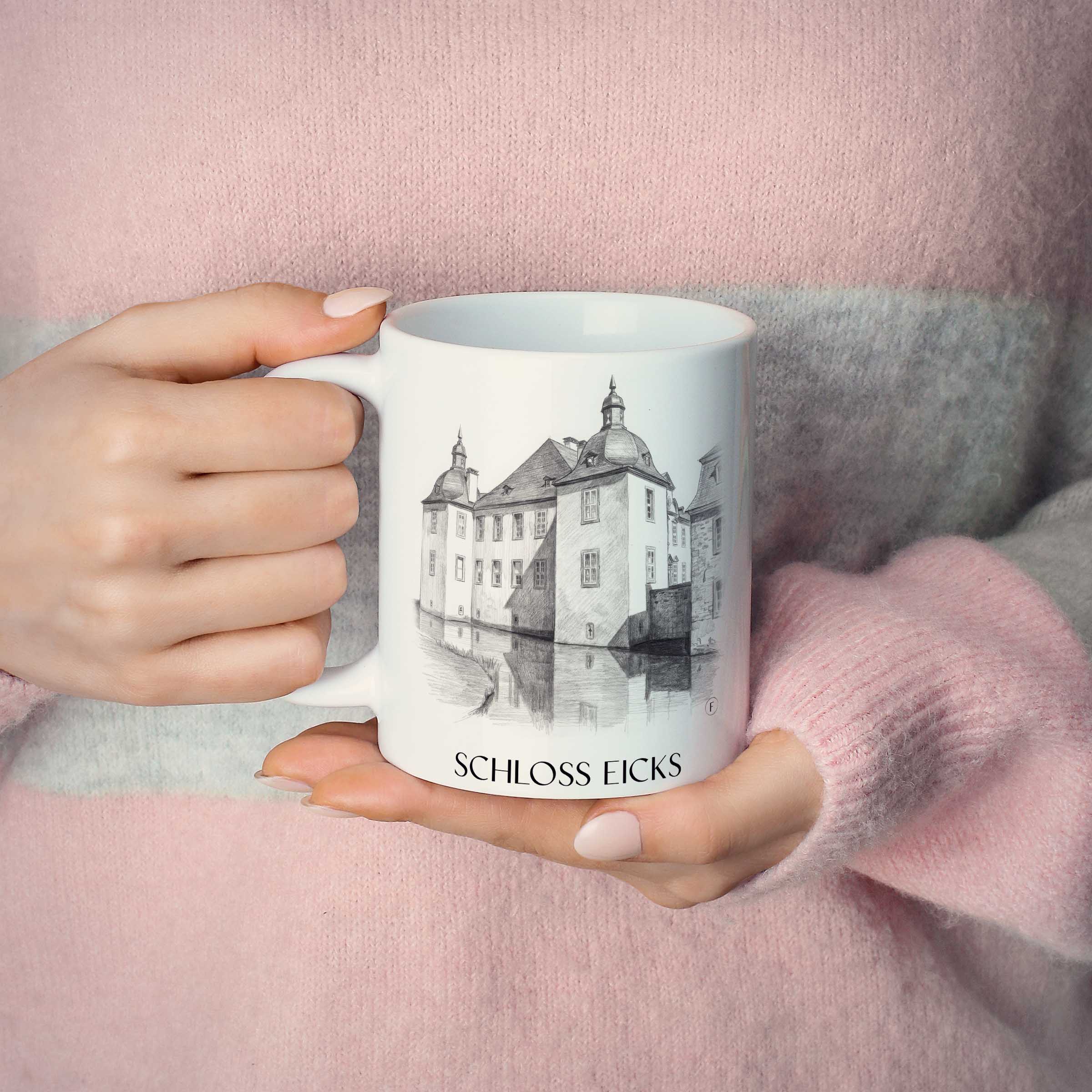 schloss-eicks-eifel-deutschland-kaffeebecher-bleistift-zeichnung-drawing