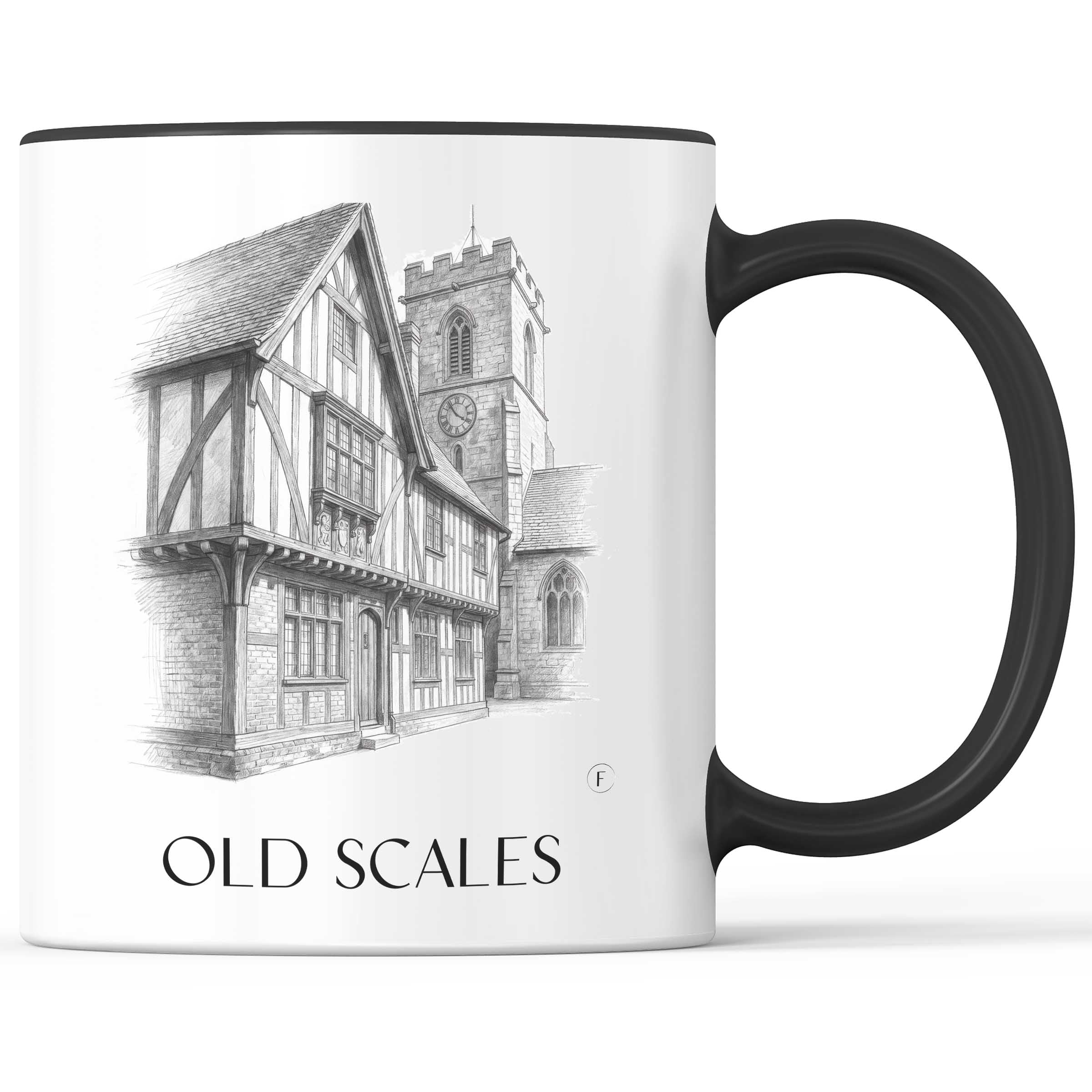 Alte Waage Kaffeebecher - Braunschweig - Deutschland Becher - Kaffeetasse im Zeichnung Stil