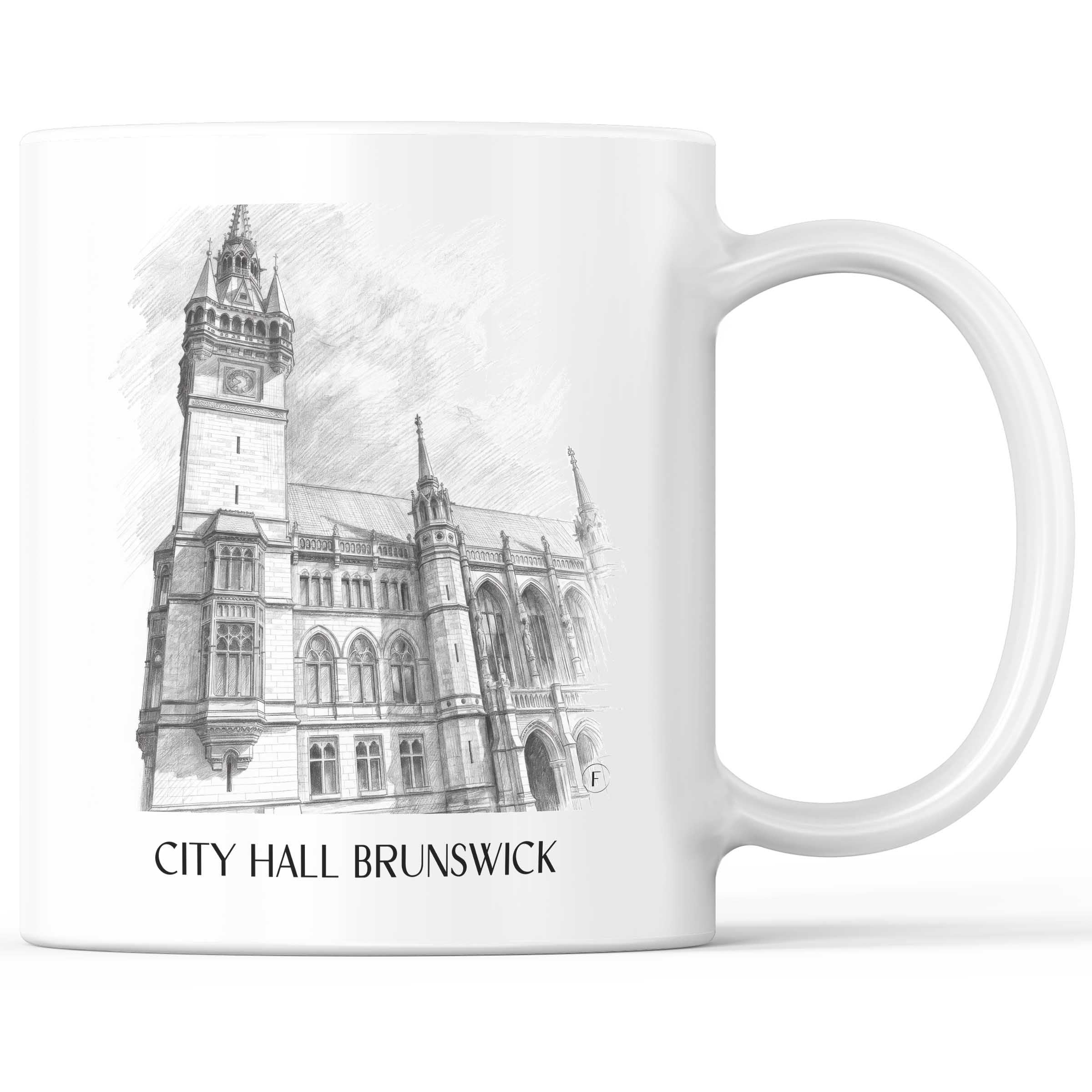 Rathaus Kaffeebecher - Braunschweig - Deutschland Becher - Kaffeetasse im Zeichnung Stil